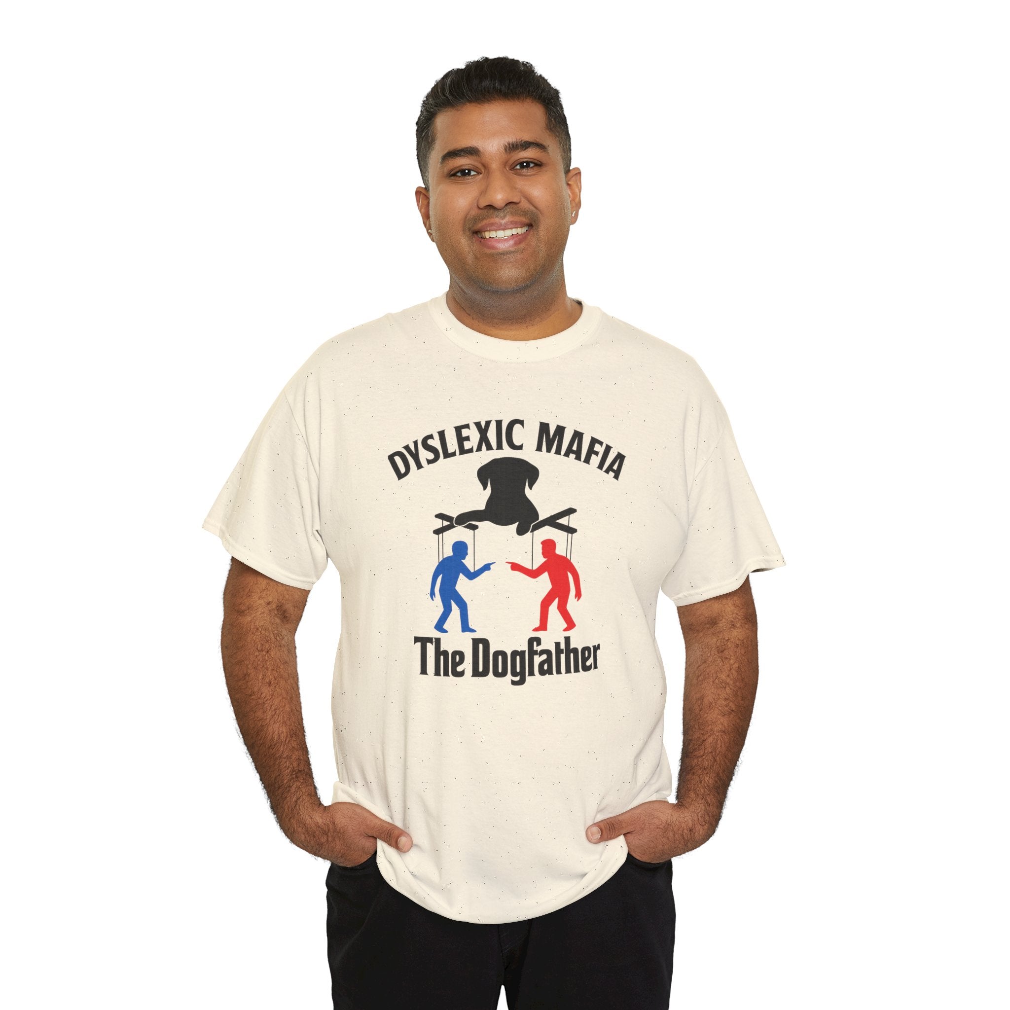 Funny Mafia Dogfather T-shirt- Unisex Heavy Cotton T-Shirt, Funny Graphic Tee, Gift for Dog Lovers, Casual Wear, Statement Shirt