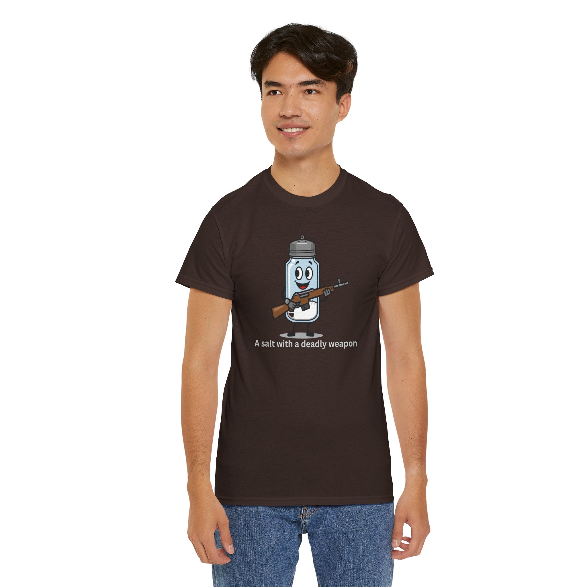 Graphic Tee - Salt Shaker with a Deadly Weapon - Funny Casual Humor Shirt