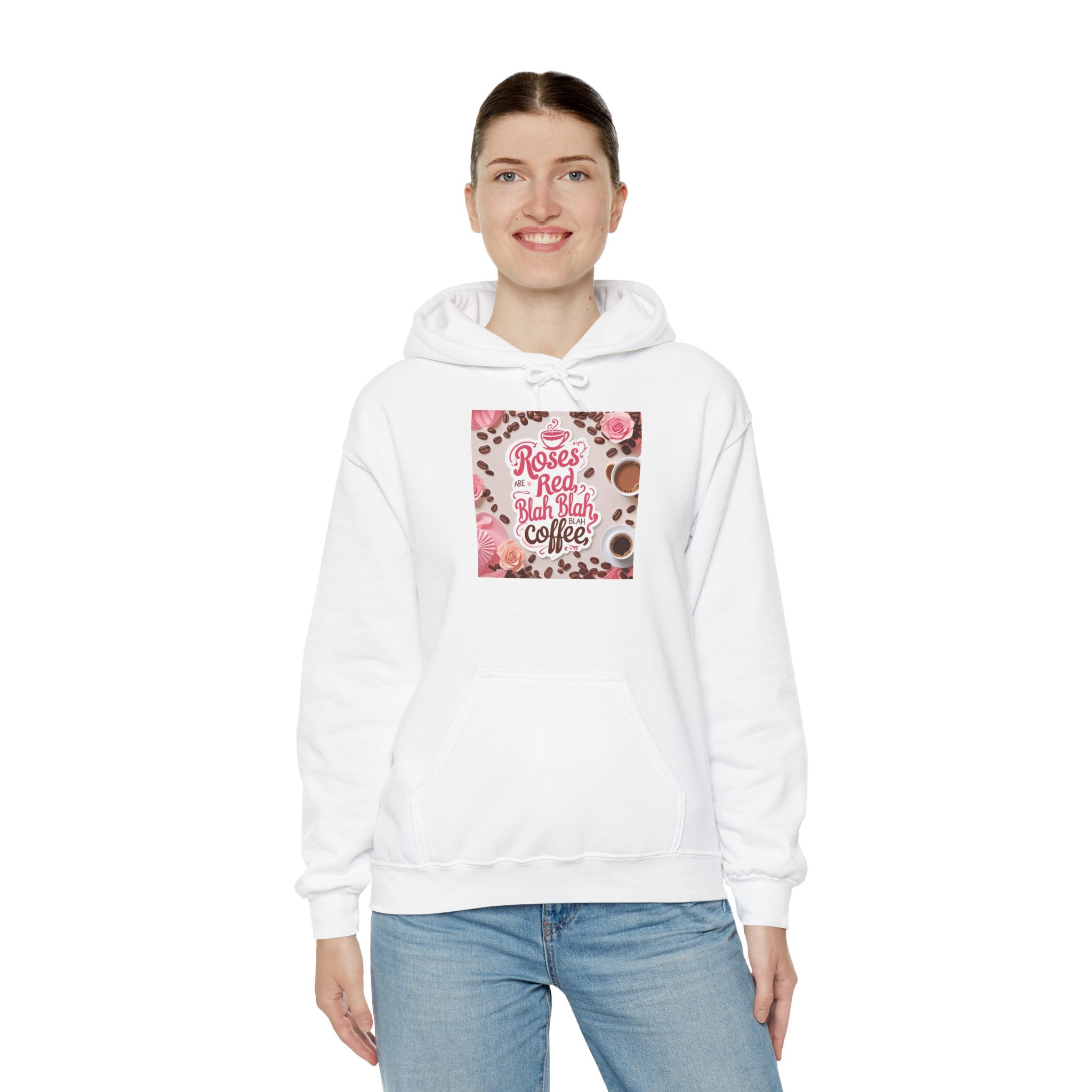 Roses are red...blah, blah blah, COFFEE! Vibrant Rich Coffee Hoodie, Perfect Gift for Coffee Enthusiasts, Ideal for Birthdays