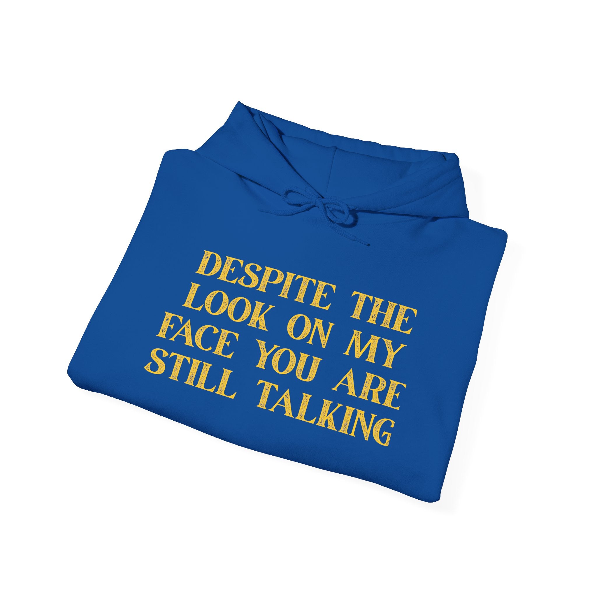 Funny Quote Hoodie, Unisex Heavy Blend Sweatshirt, Casual Wear, Gift for Friends, Cozy Style, Lightweight Fashion