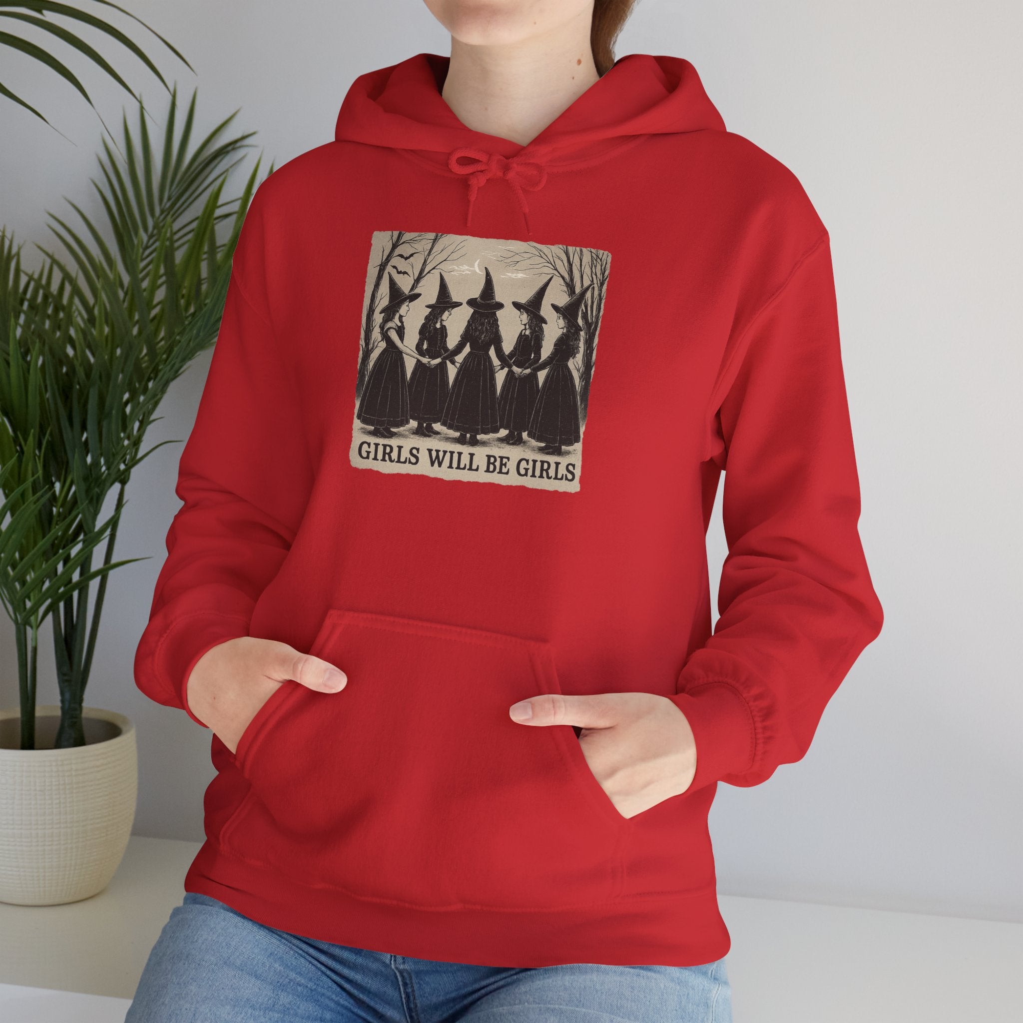 Spooky Witch Sisters Hoodie - Cozy Unisex Sweatshirt, Halloween Apparel, Witchy Gift, Fall Fashion, Girls Night Out