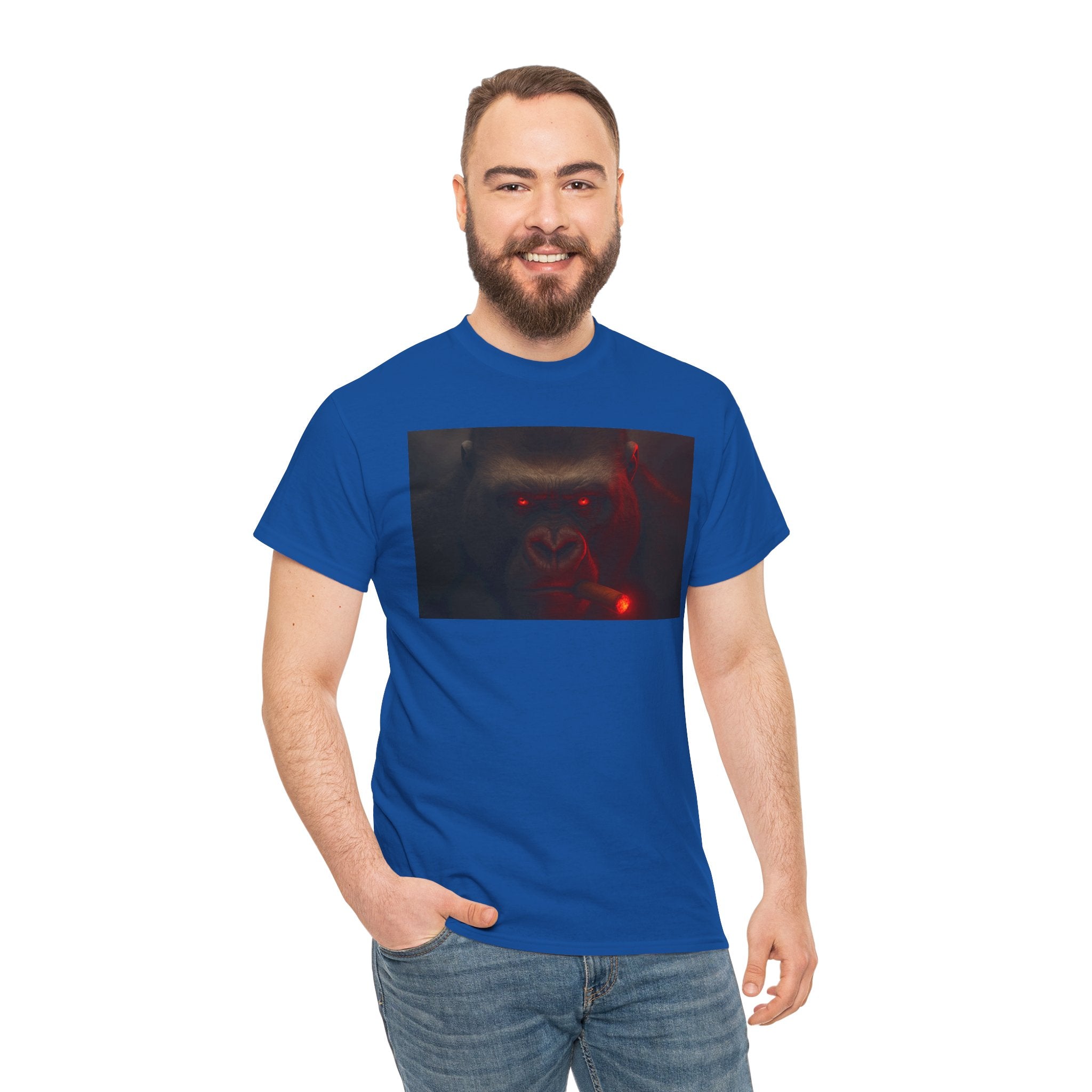 Beast Mode Gorilla - Unisex Heavy Cotton Shirt, Spooky Halloween Gift, Graphic T-Shirt, Casual Wear, Unique Design