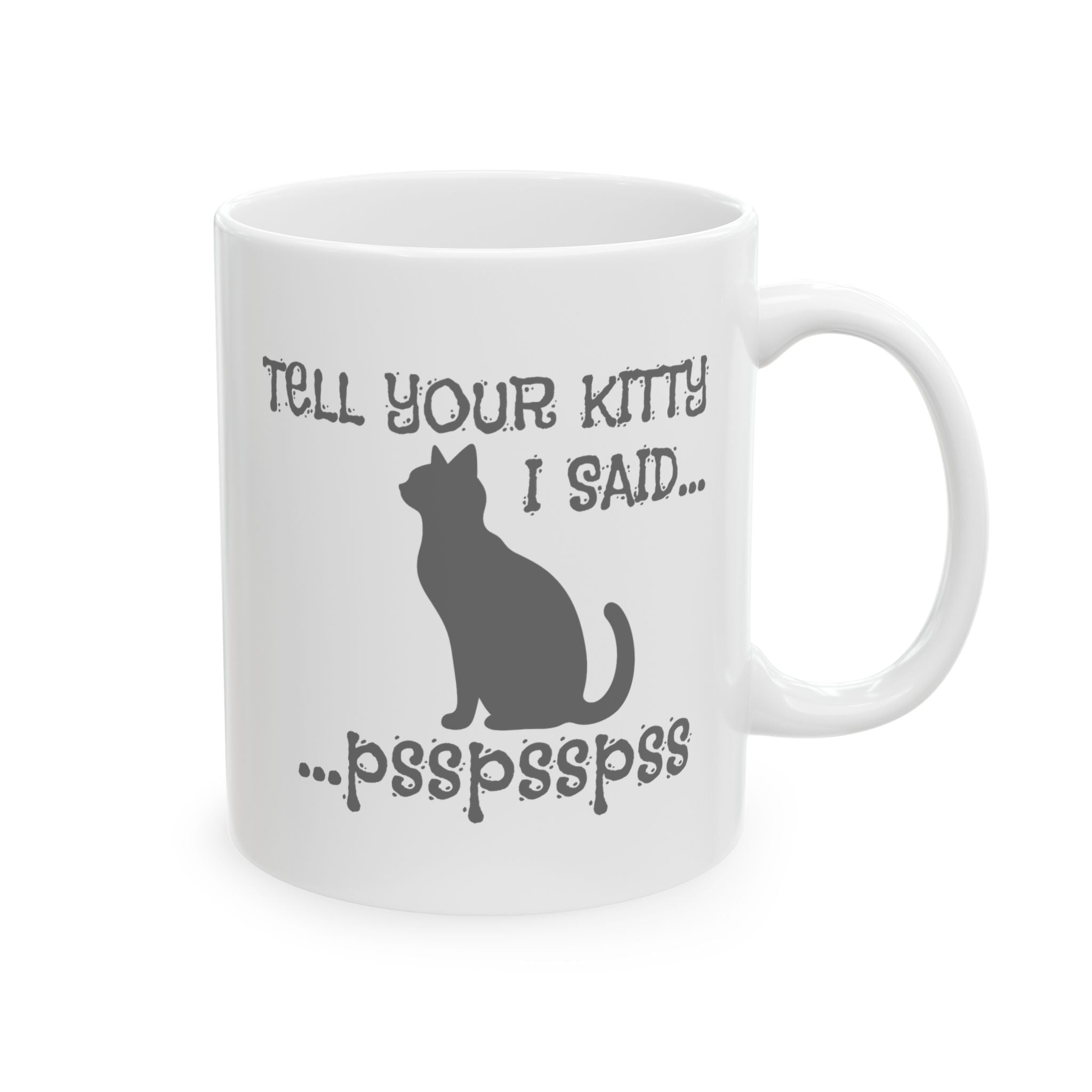 Whimsical Cat Lover's Ceramic Mug - Funny Coffee Cup Gift, Unique Cat Design, Perfect for Birthdays, Holidays, Housewarming, Tea Lovers