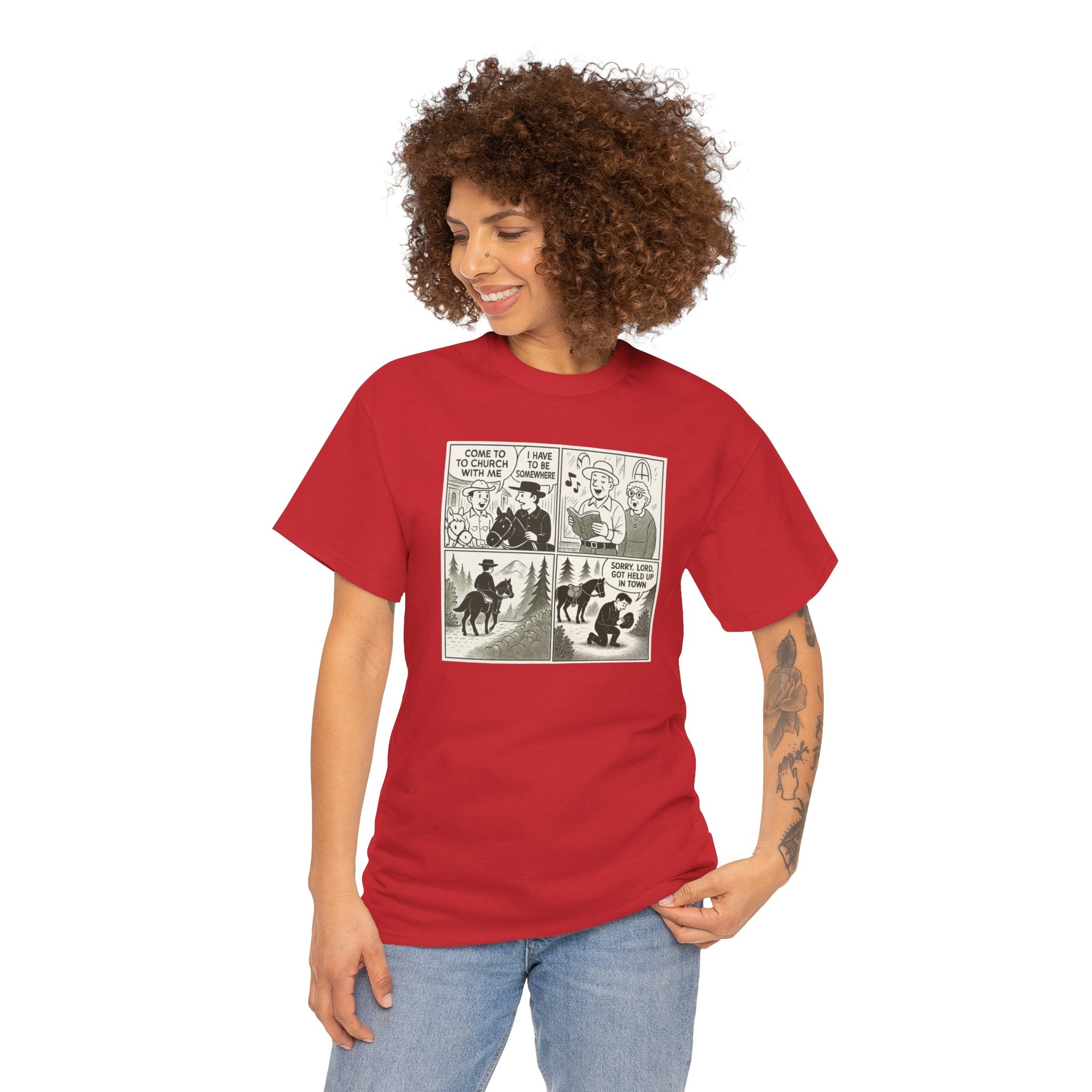 Vintage Comic Graphic Unisex Heavy Cotton Tee, Funny Graphic T-Shirt, Casual Wear, Gift for Her, Gift for Him, Unique Cartoon Shirt