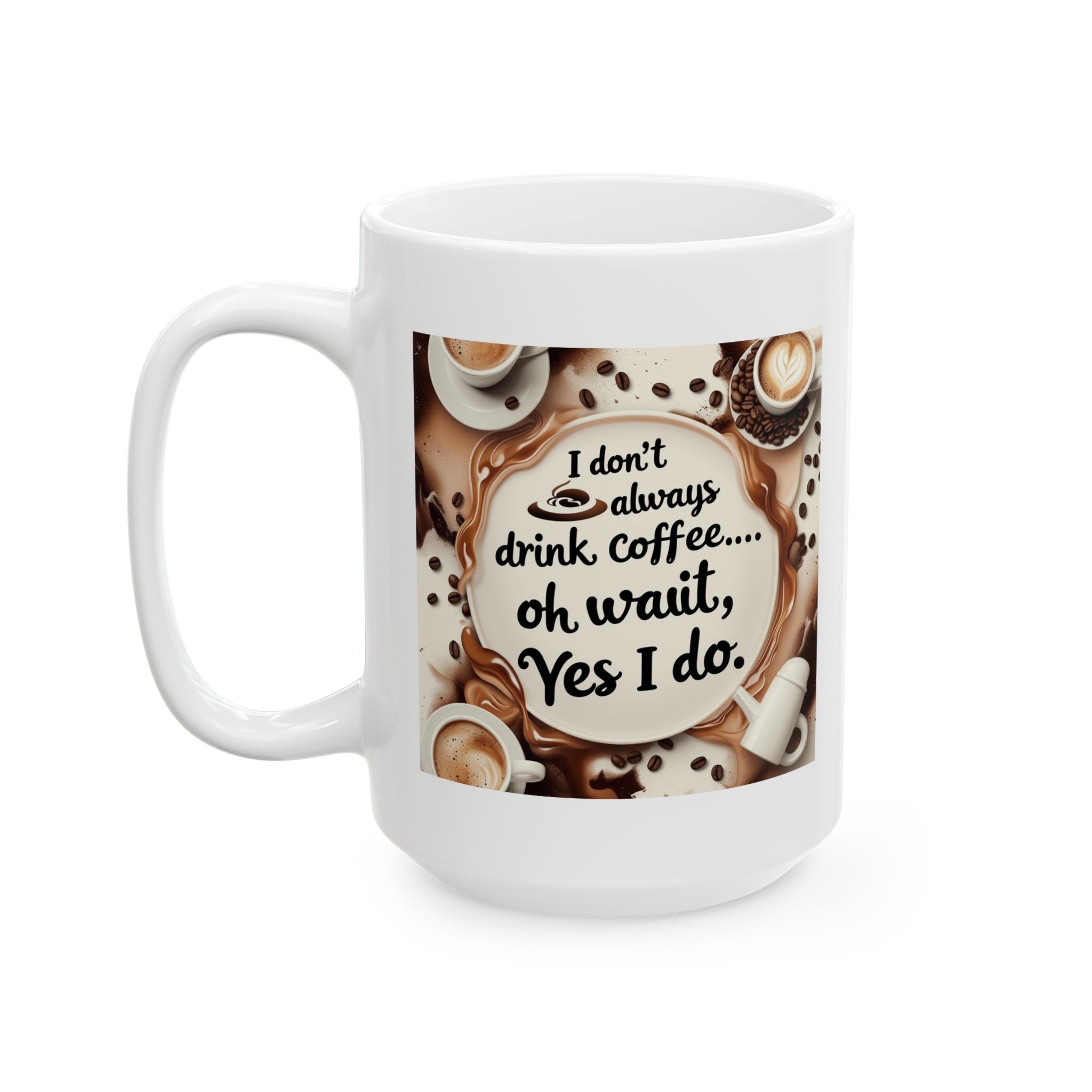 Coffee Lover's Ceramic Mug - Perfect Gift for Birthdays, Holidays, and Cozy Mornings, Customizable Design, Daily Coffee Mug