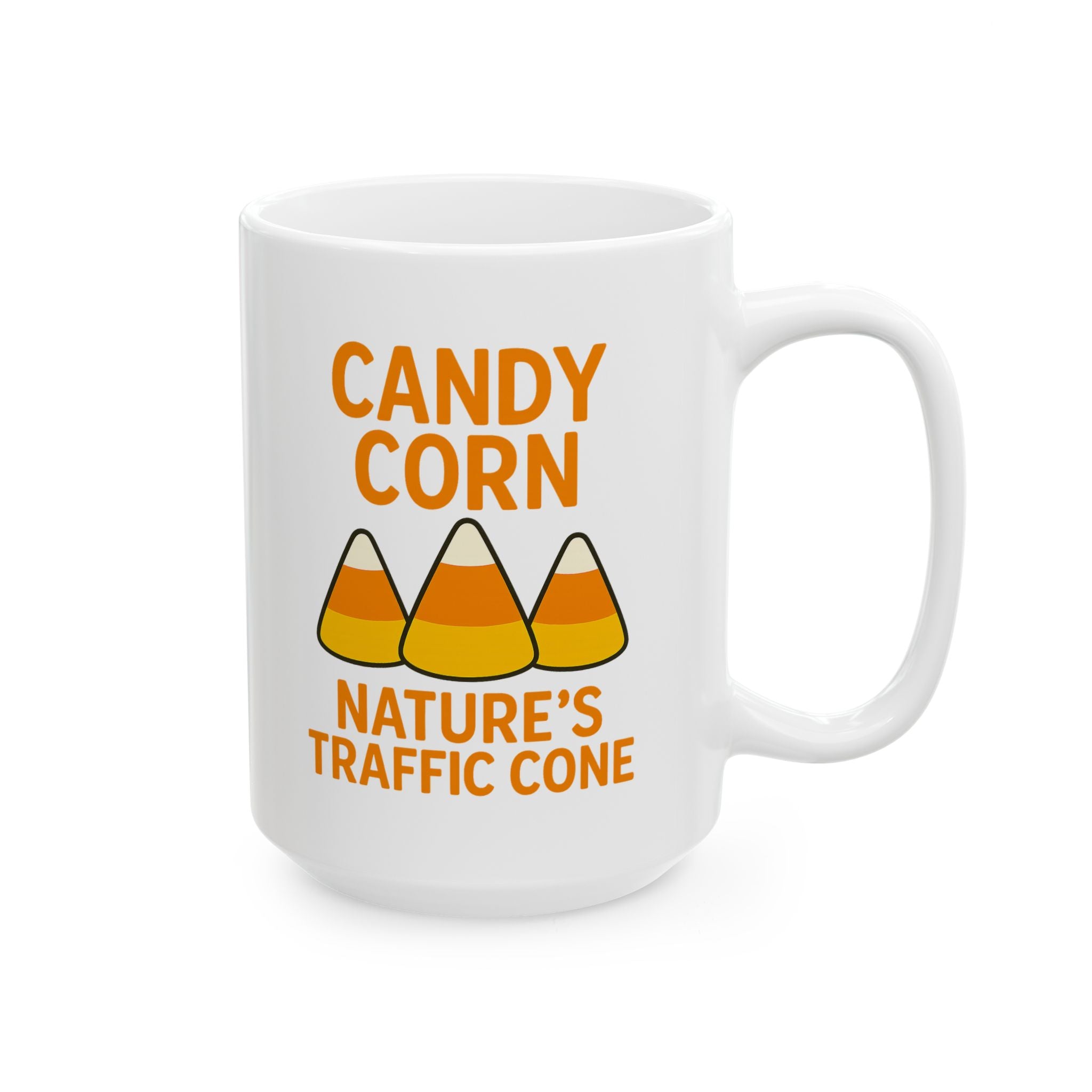 Festive Candy Corn Ceramic Mug - Perfect for Halloween, Trick-or-Treaters, Fall Decor, Cozy Vibes, Hot Cocoa Lovers