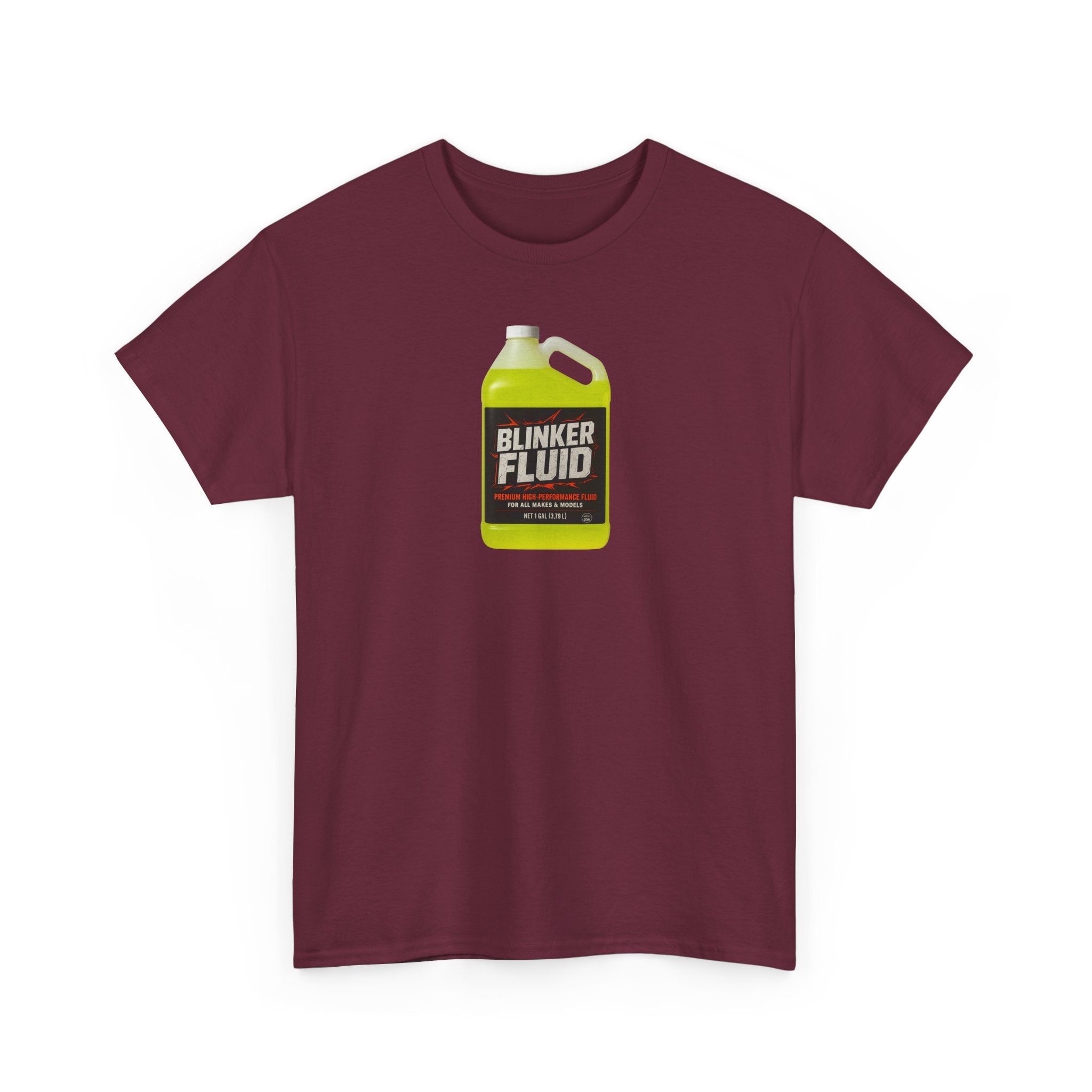 Humorous Blinker Fluid Tee, Funny T-Shirt, Car Lover Gift, Gag Gift, Unisex Heavy Cotton Shirt