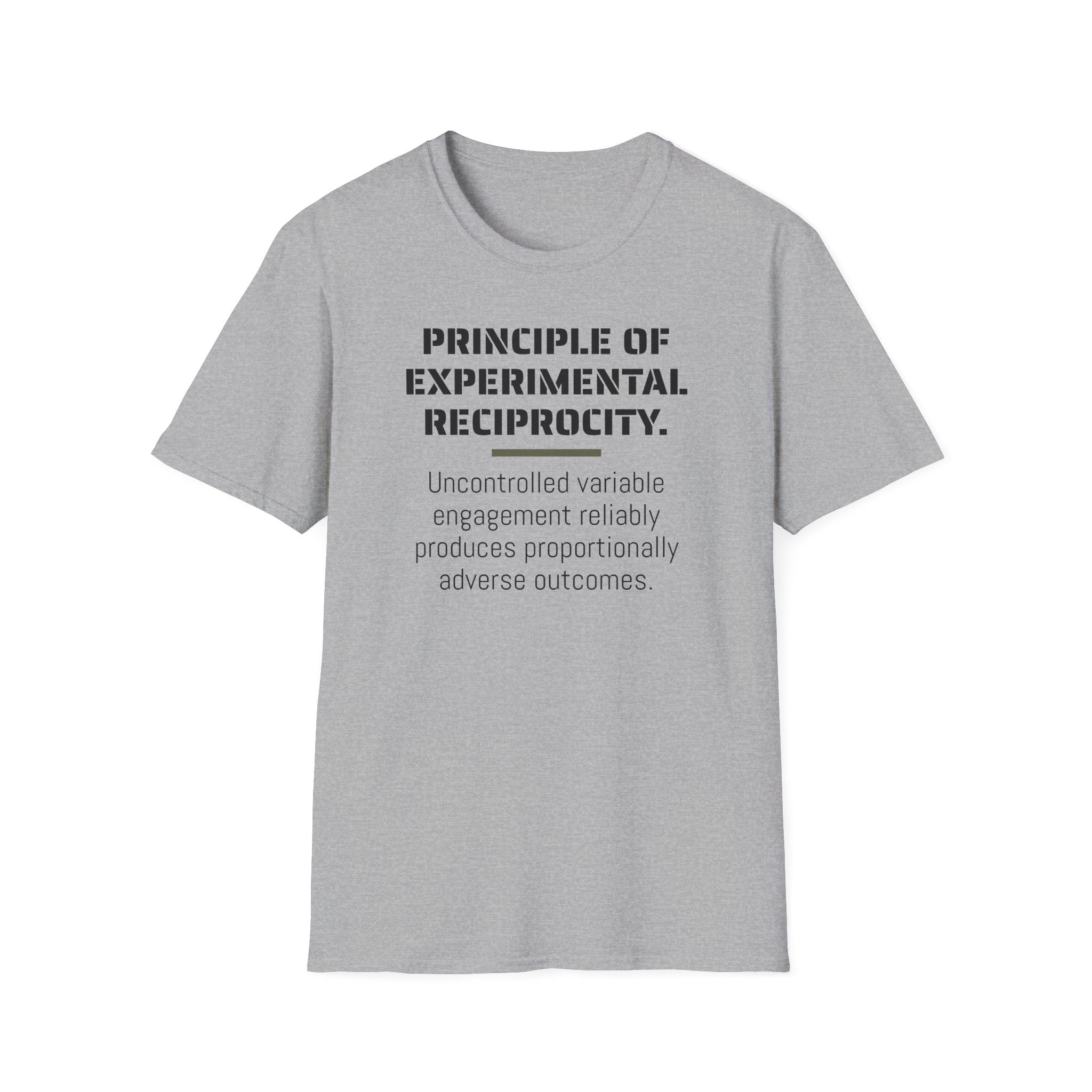Experimental Reciprocity Unisex T-Shirt | Gift for Science Lovers, Casual Tee, Nerdy Apparel, Funny Science Shirt, Eco-Friendly Fashion