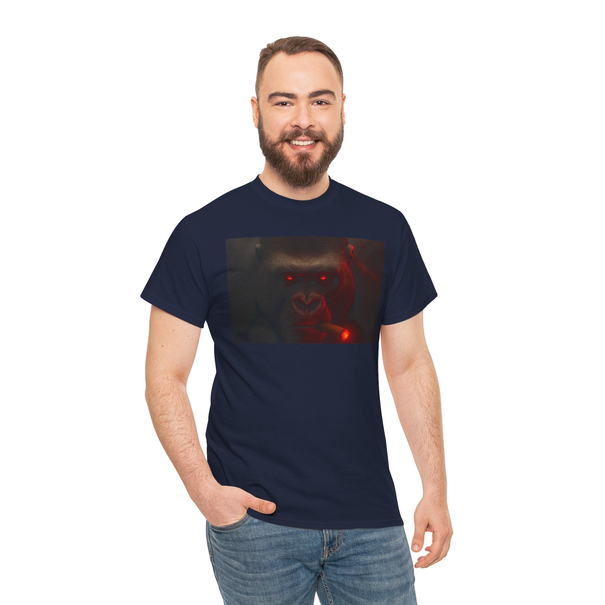Beast Mode Gorilla - Unisex Heavy Cotton Shirt, Spooky Halloween Gift, Graphic T-Shirt, Casual Wear, Unique Design