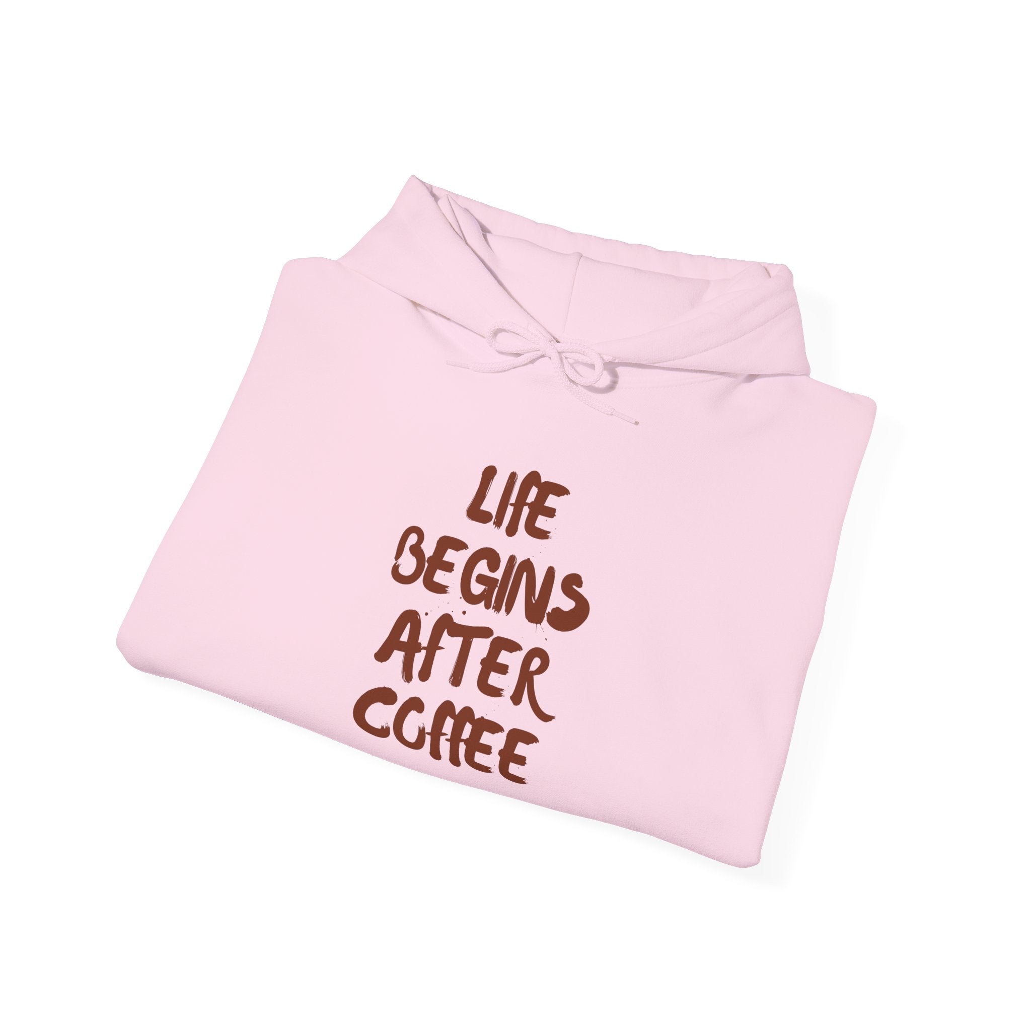 Life Begins After Coffee Hoodie - Cozy Unisex Hooded Sweatshirt for Coffee Lovers, Perfect Gift for Birthdays, Holidays, Relaxation