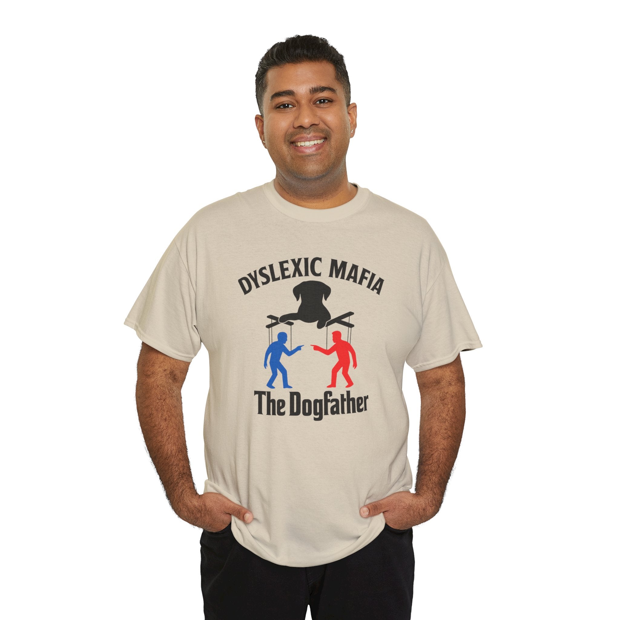 Funny Mafia Dogfather T-shirt- Unisex Heavy Cotton T-Shirt, Funny Graphic Tee, Gift for Dog Lovers, Casual Wear, Statement Shirt