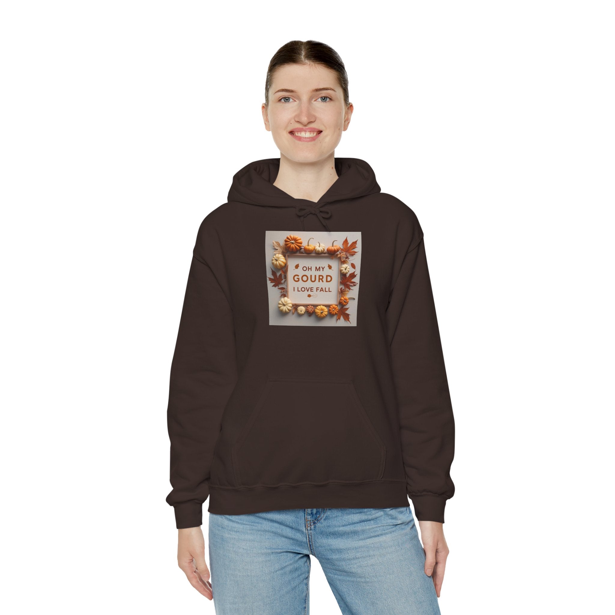 Oh my Gourd, Autumn Vibes Hooded Sweatshirt - Fall Gourd Love Sweatshirt, Cozy Pumpkin Hoodie, Thanksgiving Gift, Seasonal Fashion
