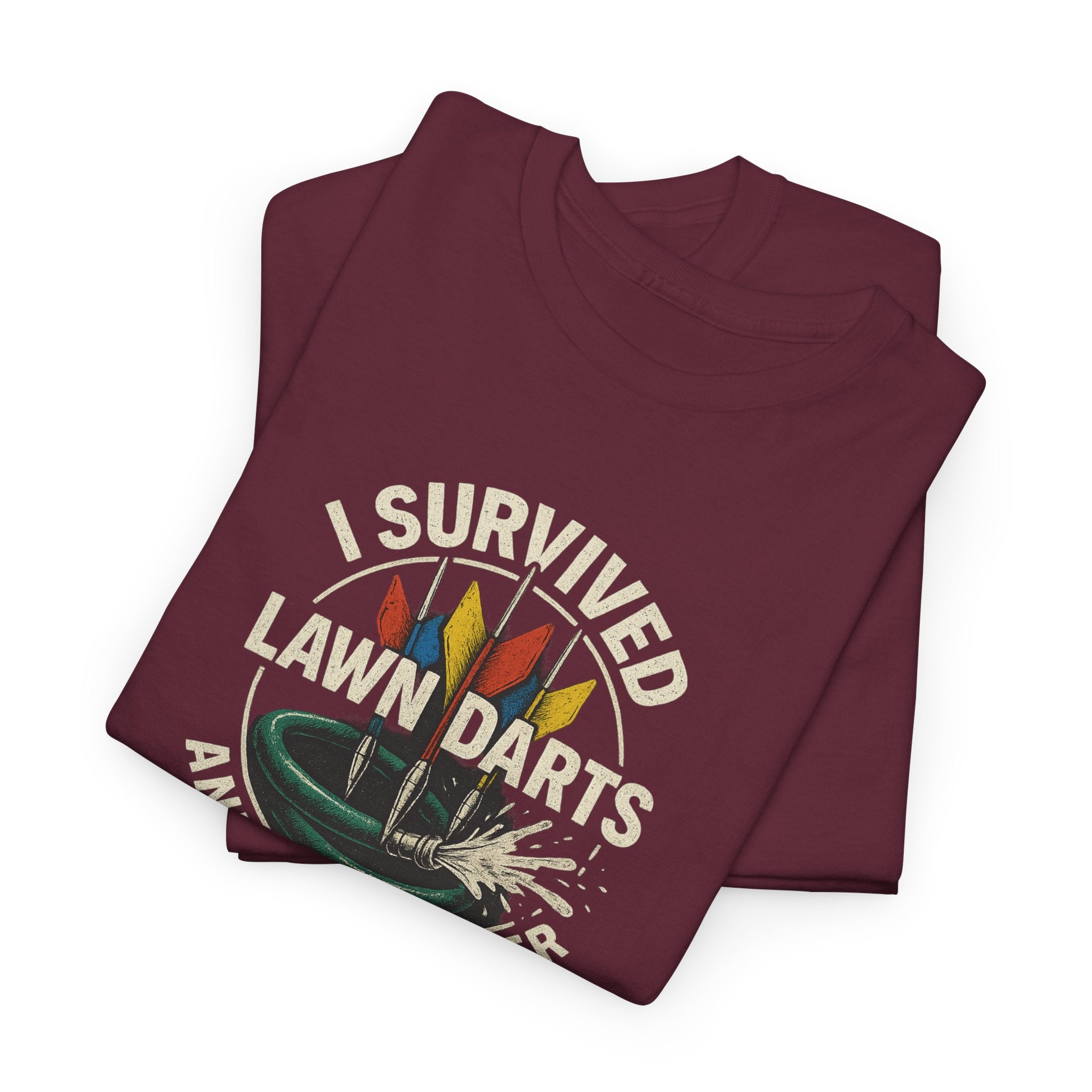 Retro Lawn Darts Survivor Tee, Vintage Unisex Shirt, Gift for Lawn Games Lovers, Funny T-Shirt, Outdoor Fun Apparel