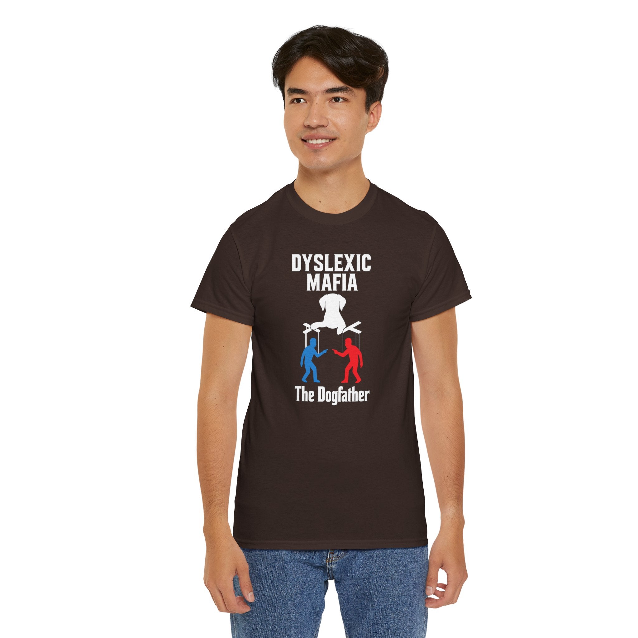 Funny Mafia Unisex Tee, Cool Graphic T-Shirt, Funny Gift for Dyslexics, Humor Tee, Casual Wear, Unique Statement Shirt