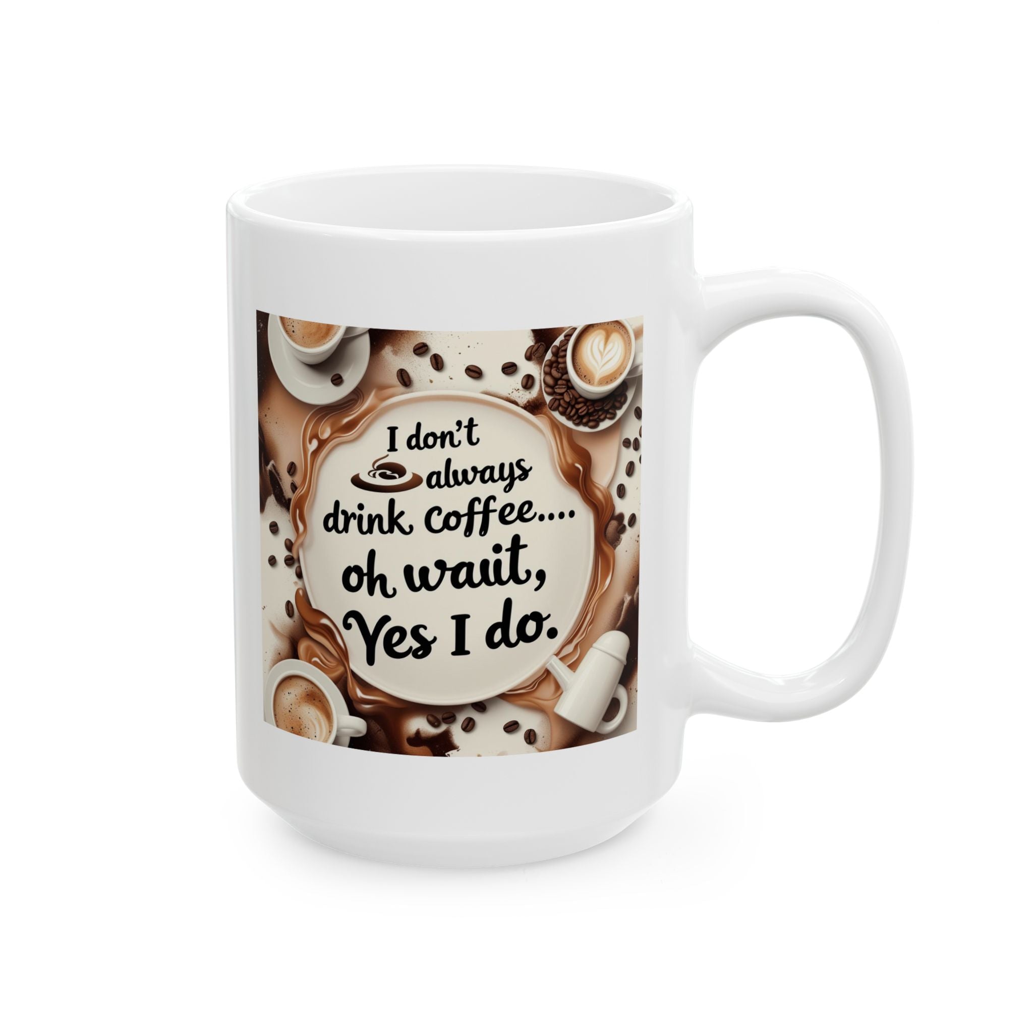 Coffee Lover's Ceramic Mug - Perfect Gift for Birthdays, Holidays, and Cozy Mornings, Customizable Design, Daily Coffee Mug