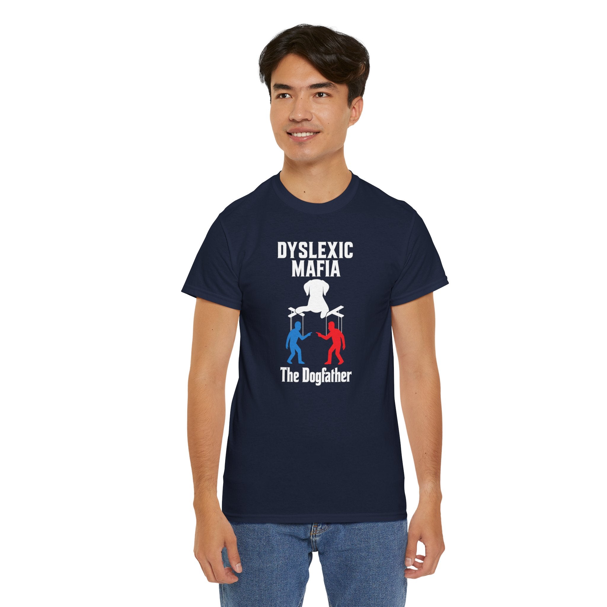 Funny Mafia Unisex Tee, Cool Graphic T-Shirt, Funny Gift for Dyslexics, Humor Tee, Casual Wear, Unique Statement Shirt