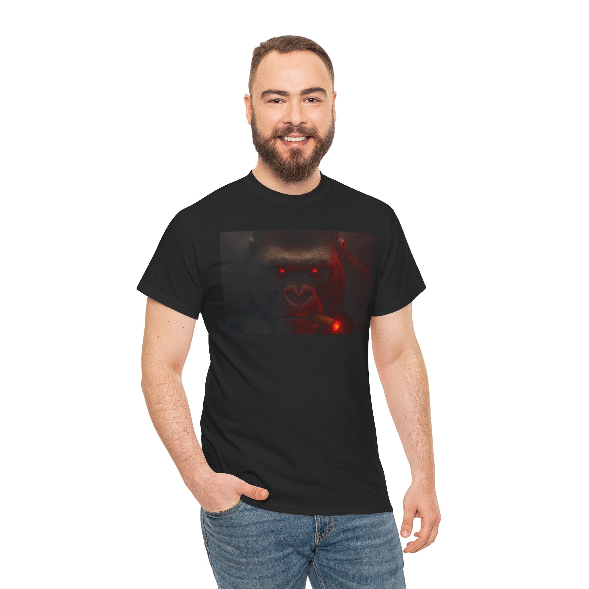 Beast Mode Gorilla - Unisex Heavy Cotton Shirt, Spooky Halloween Gift, Graphic T-Shirt, Casual Wear, Unique Design