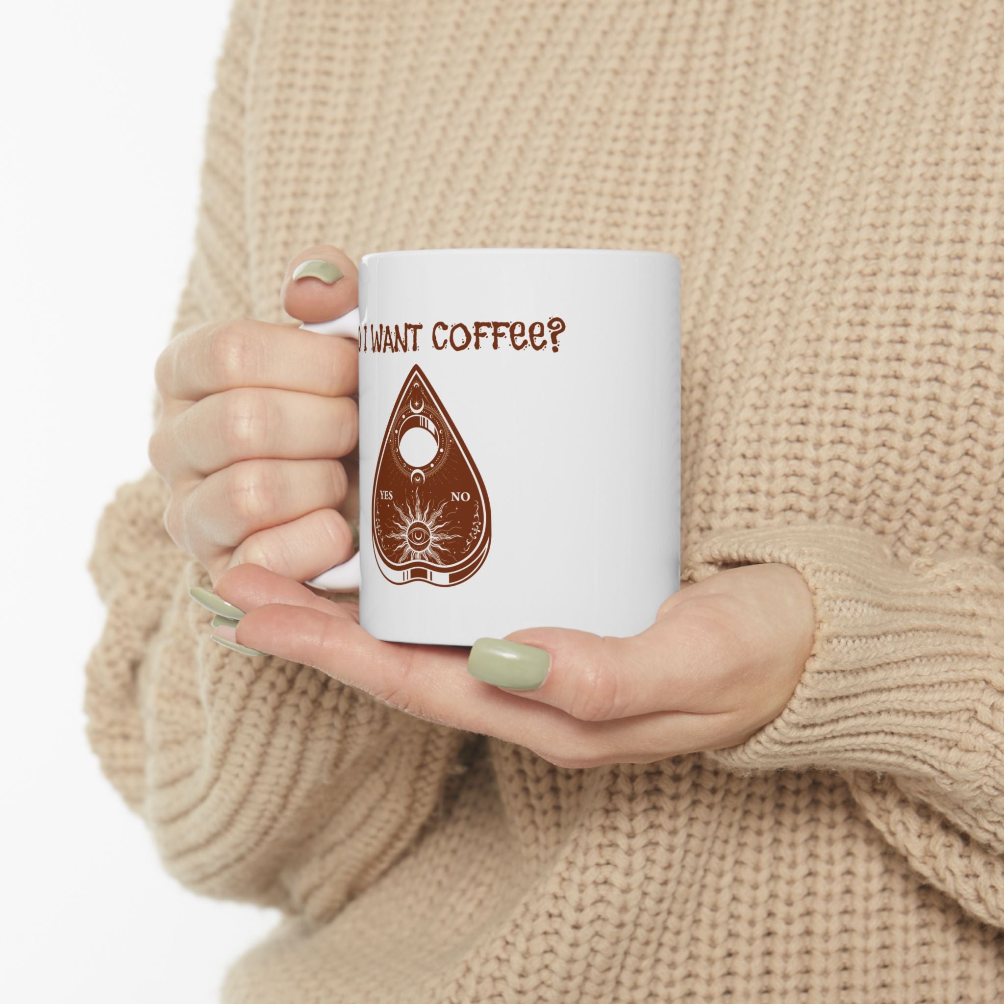 Planchette Coffee Lover Ceramic Mug - Perfect Gift for Coffee Addicts, 11oz & 15oz Options, Fun Kitchen Decor, Birthday/Christmas Gift
