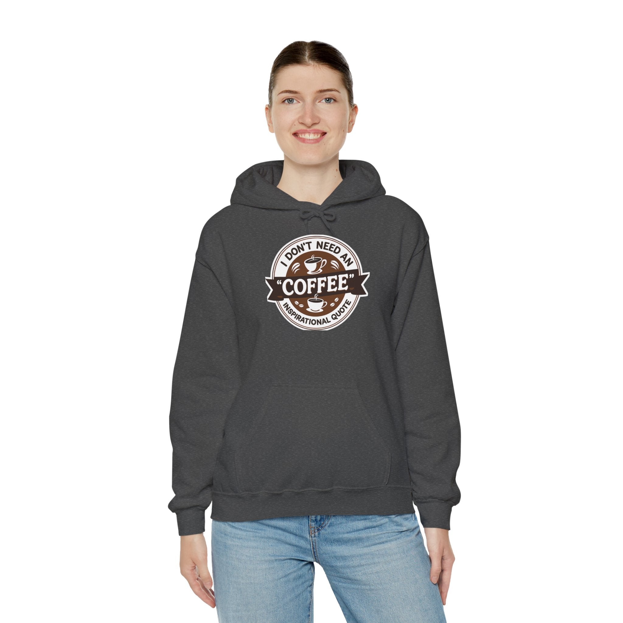 No Inspirational Quotes, just Coffee - Coffee Lovers Unisex Hoodie, Cozy Sweatshirt for Coffee Enthusiasts, Gift for Birthdays, Relaxed Vibe, Perfect for Chill Days
