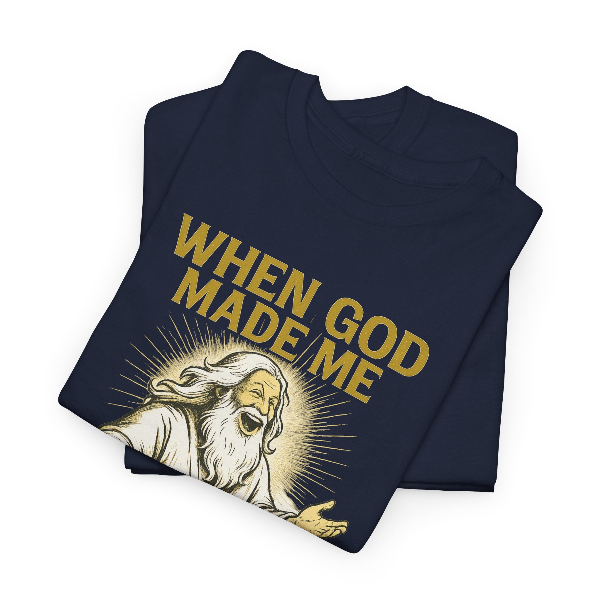 God Made Me / Rebel Tee, Unisex Cotton Shirt, Funny Religious Gift, Casual Wear, Spiritual Quote Tee