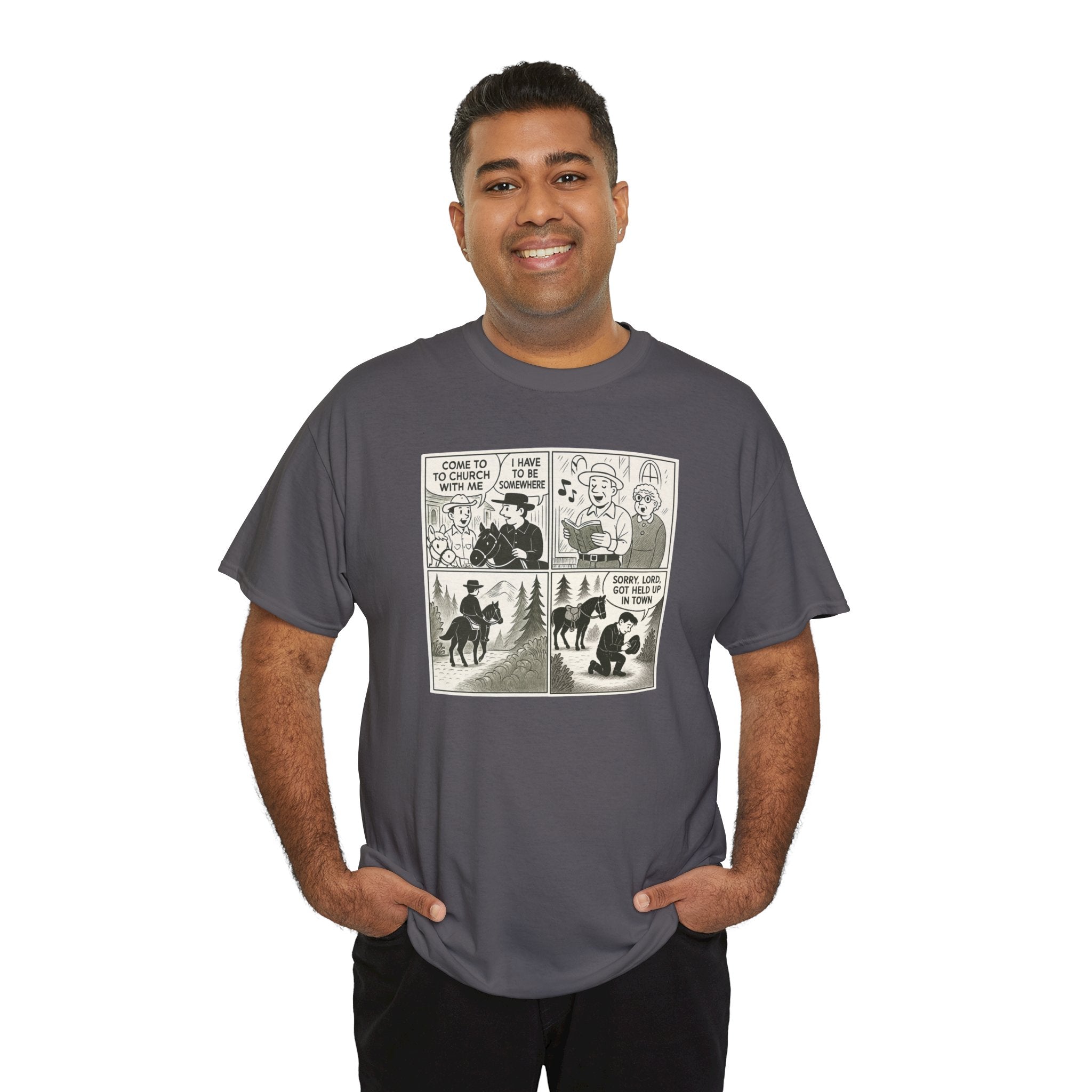 Vintage Comic Graphic Unisex Heavy Cotton Tee, Funny Graphic T-Shirt, Casual Wear, Gift for Her, Gift for Him, Unique Cartoon Shirt