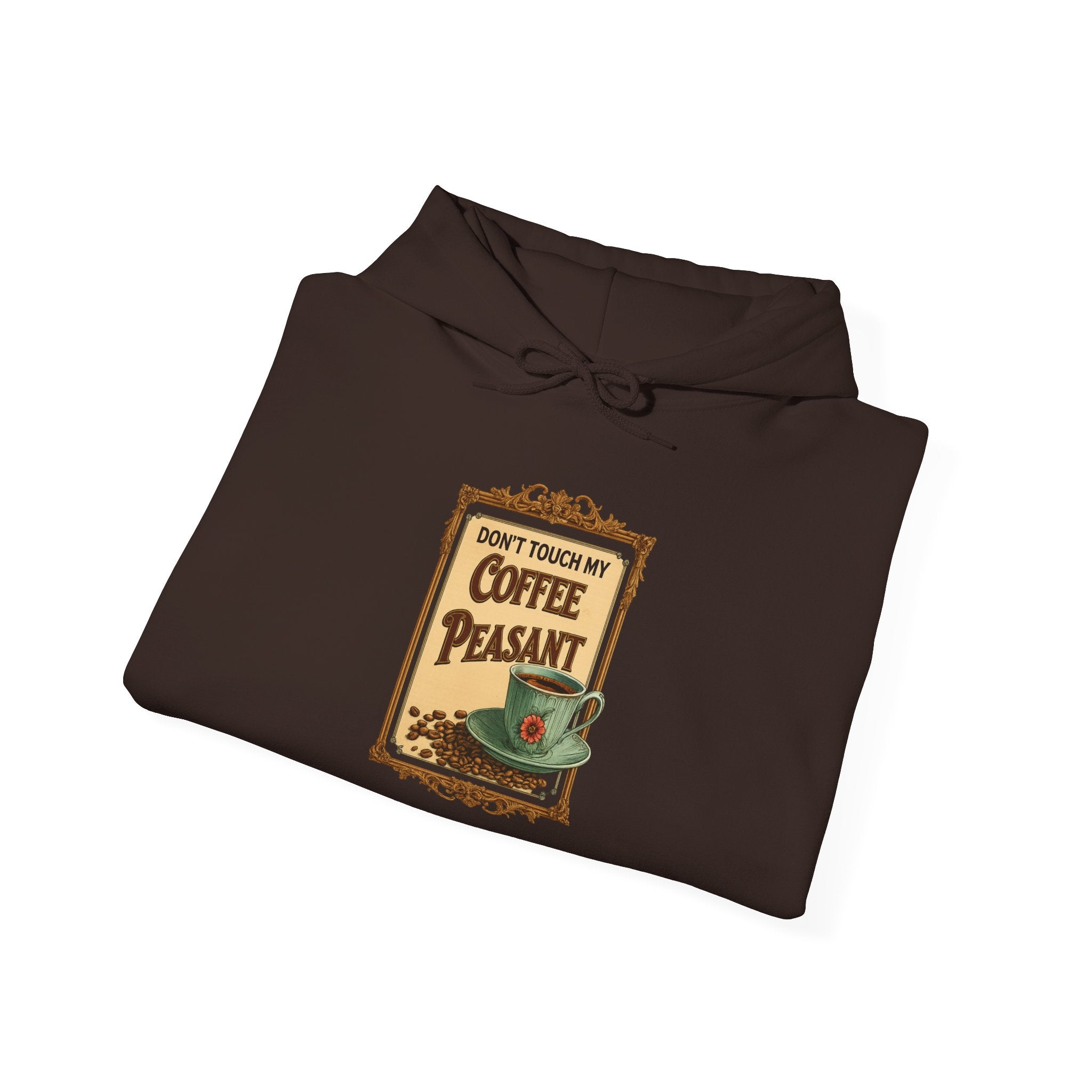 Funny - Don't Touch My Coffee Peasant Hoodie - Comfortable Unisex Sweatshirt for Coffee Lovers,  College Students, Casual Wear, Cafe Style,