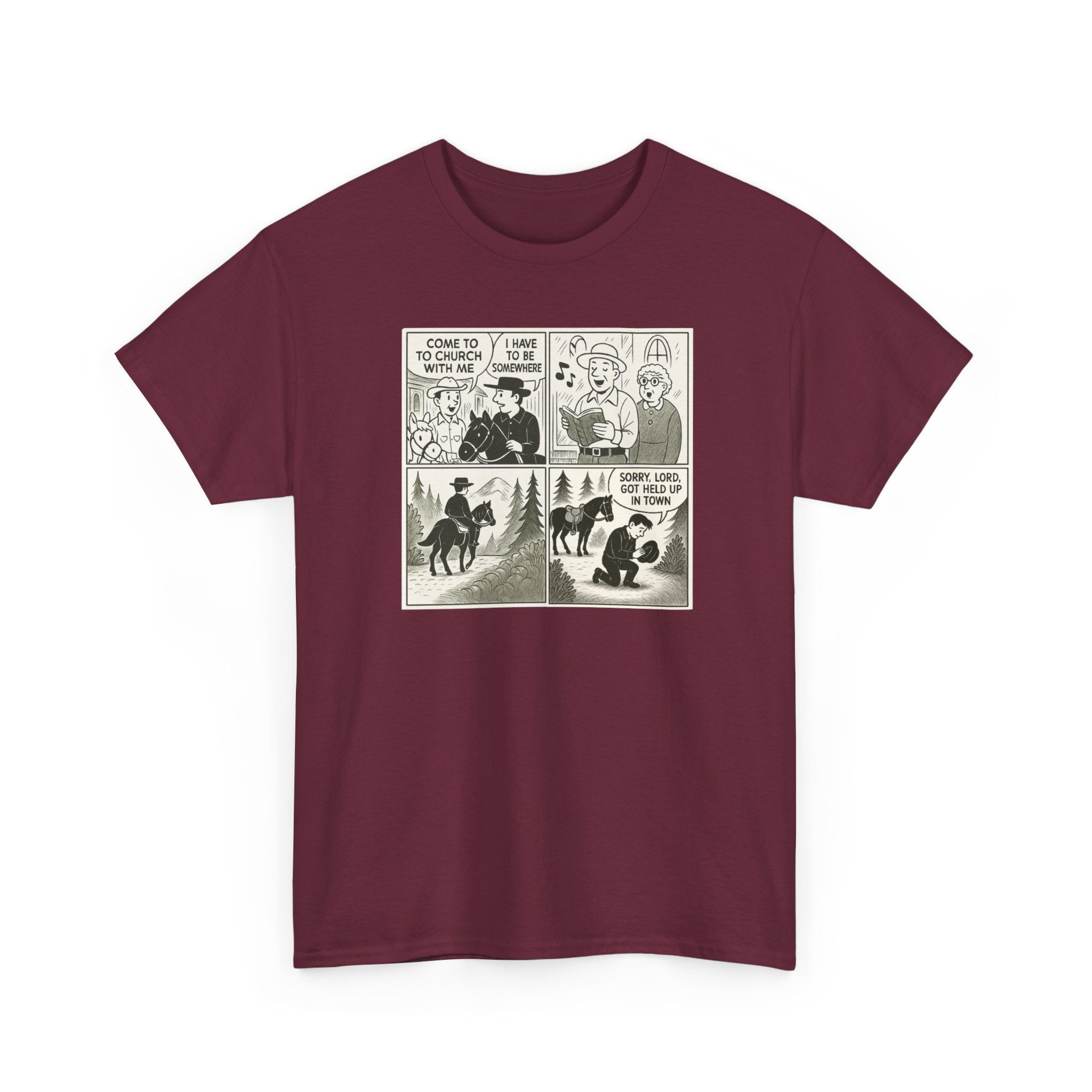 Vintage Comic Graphic Unisex Heavy Cotton Tee, Funny Graphic T-Shirt, Casual Wear, Gift for Her, Gift for Him, Unique Cartoon Shirt