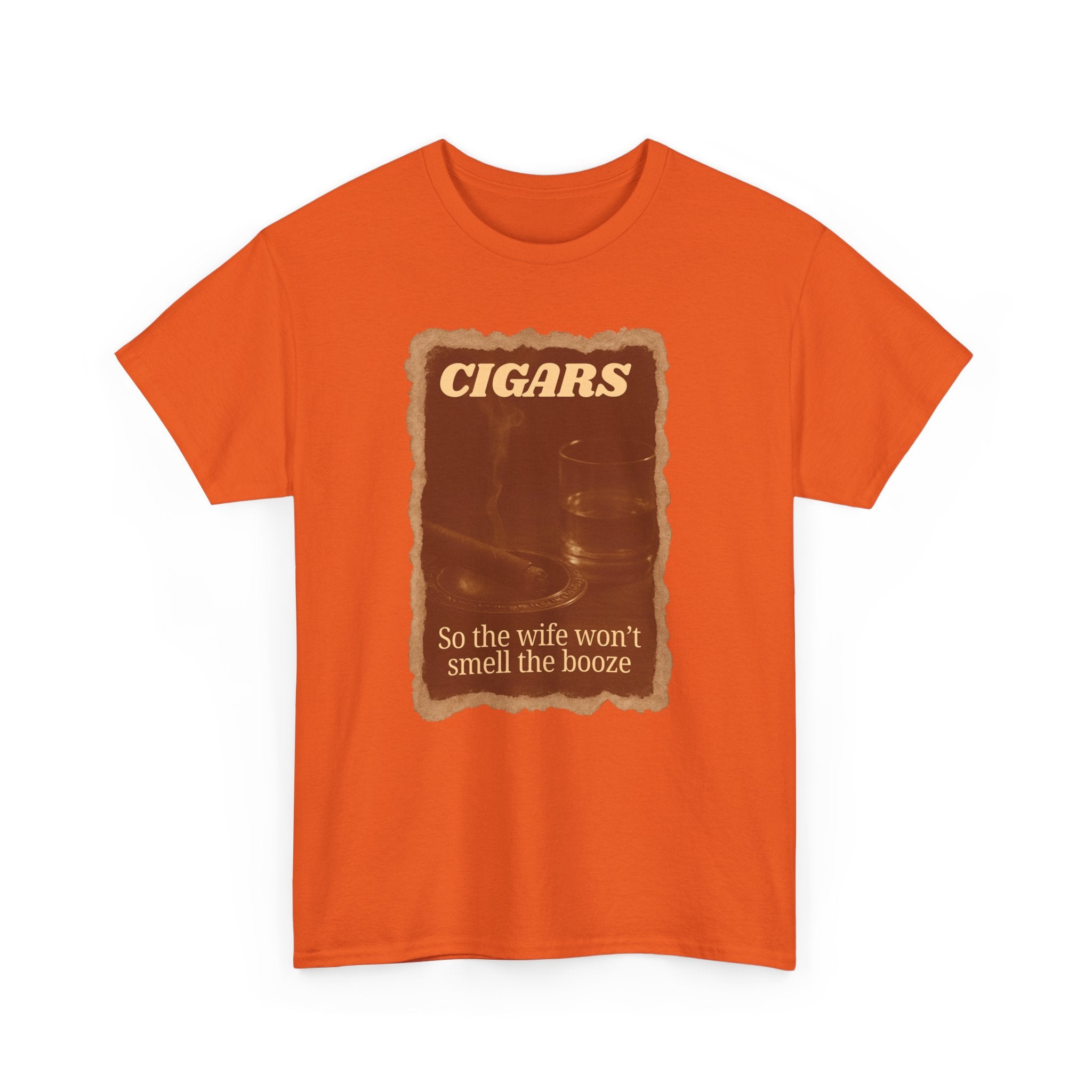 Cigar Theme Unisex Heavy Cotton T-shirt, Funny Gift for Men, Humor T-Shirt, Casual Wear, Birthday Gift, Father's Day