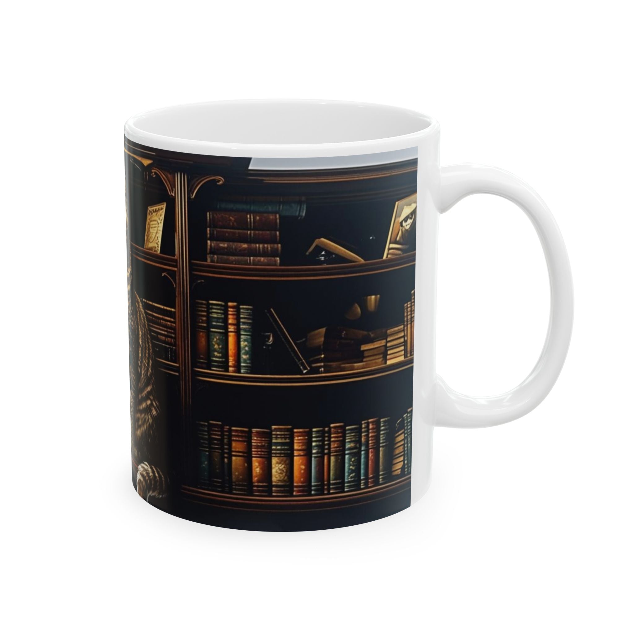 Cozy Cat Ceramic Mug - Perfect for Cat Lovers, Bookworms, Gifts, Home Decor, Coffee Tea Mug, Cat Lover Gifts, Book Lovers, Coffee Lovers