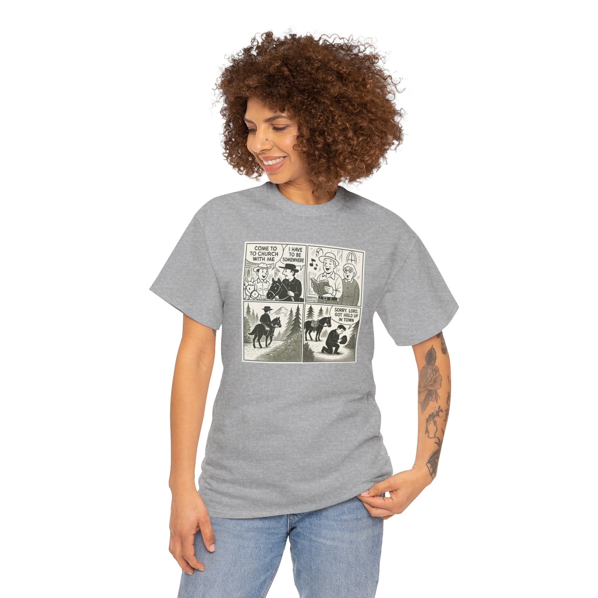 Vintage Comic Graphic Unisex Heavy Cotton Tee, Funny Graphic T-Shirt, Casual Wear, Gift for Her, Gift for Him, Unique Cartoon Shirt