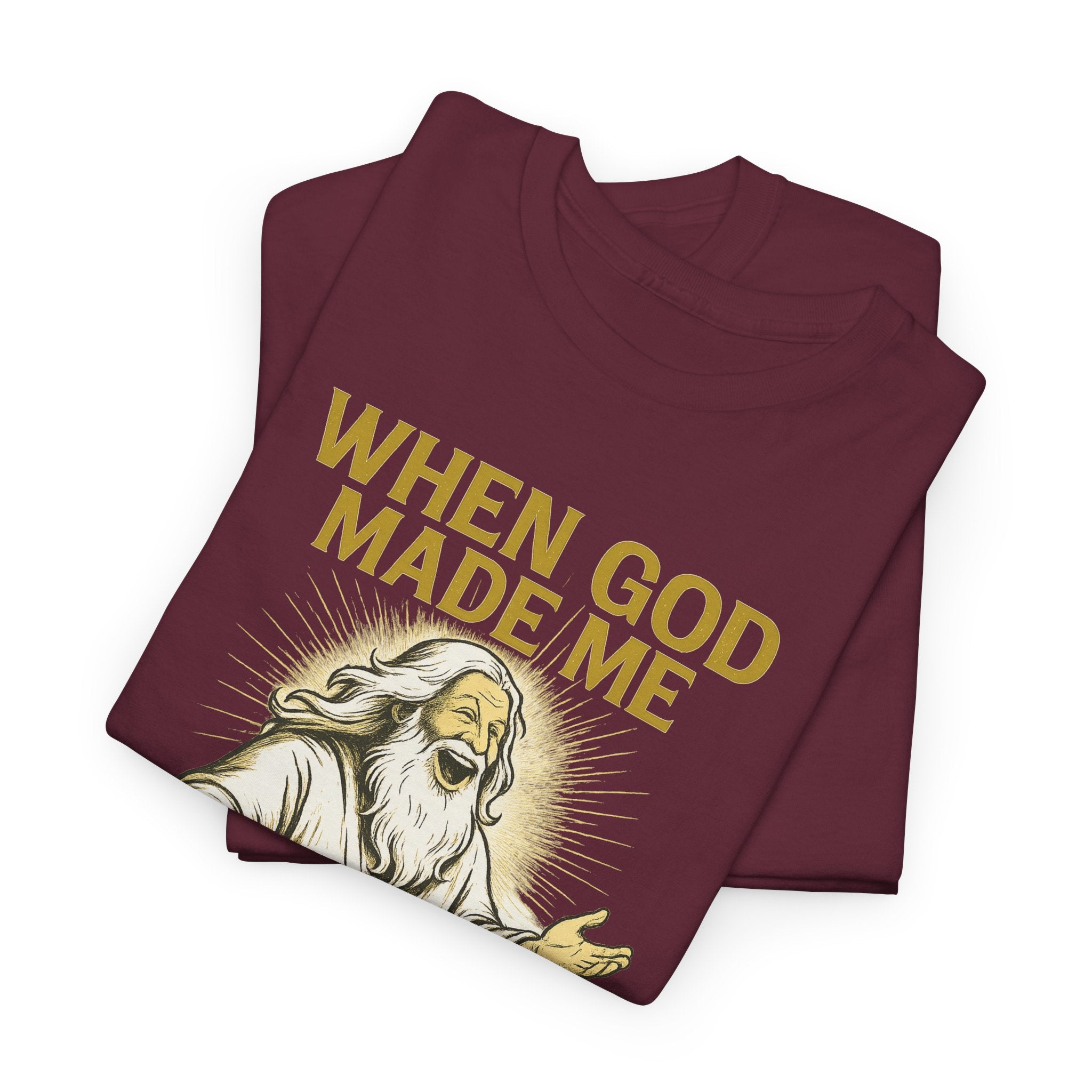 God Made Me / Rebel Tee, Unisex Cotton Shirt, Funny Religious Gift, Casual Wear, Spiritual Quote Tee