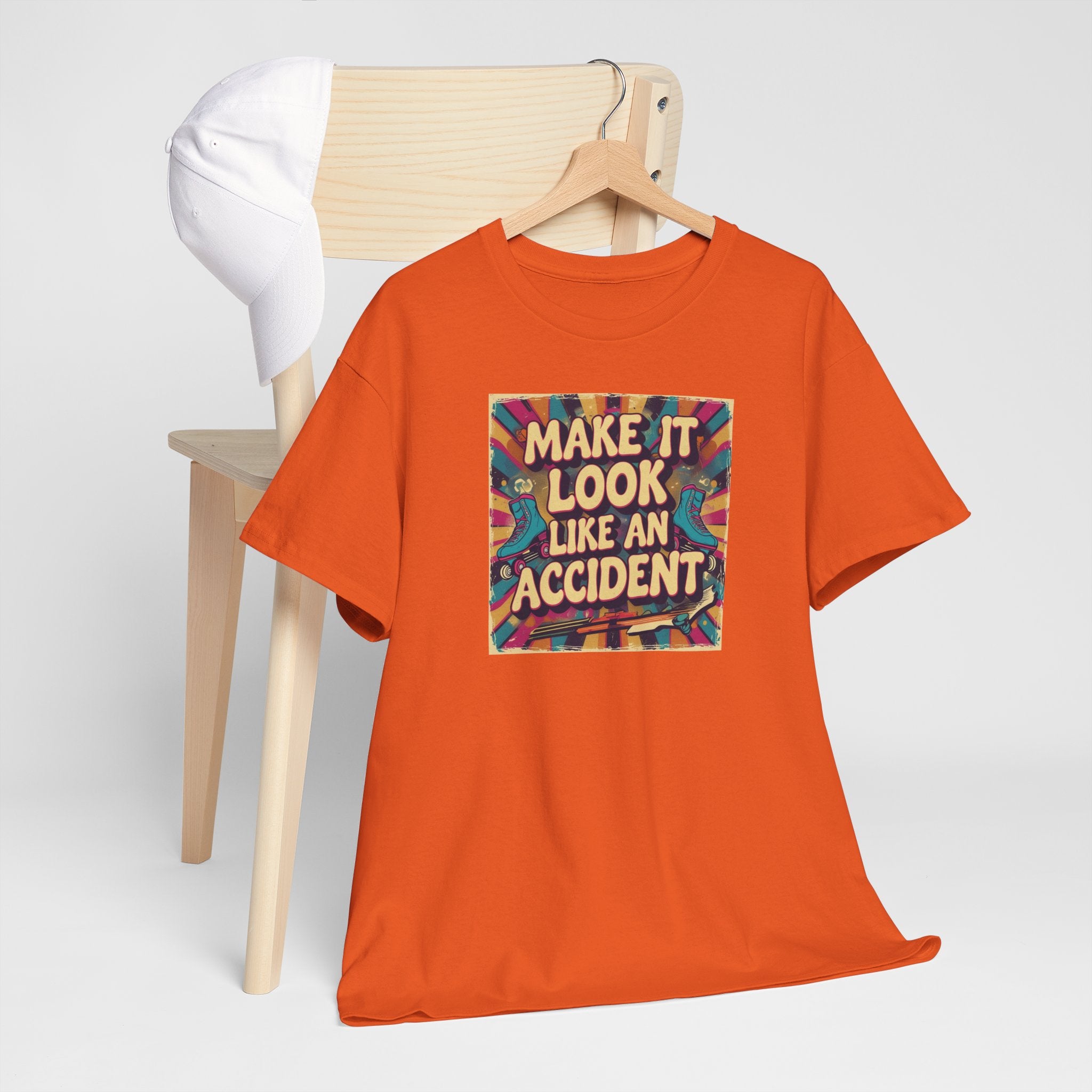 Playful Unisex Heavy Cotton Tee: Make It Look Like An Accident, Casual Wear, Gift for Friends, Fun Statement Shirt, Everyday Comfort