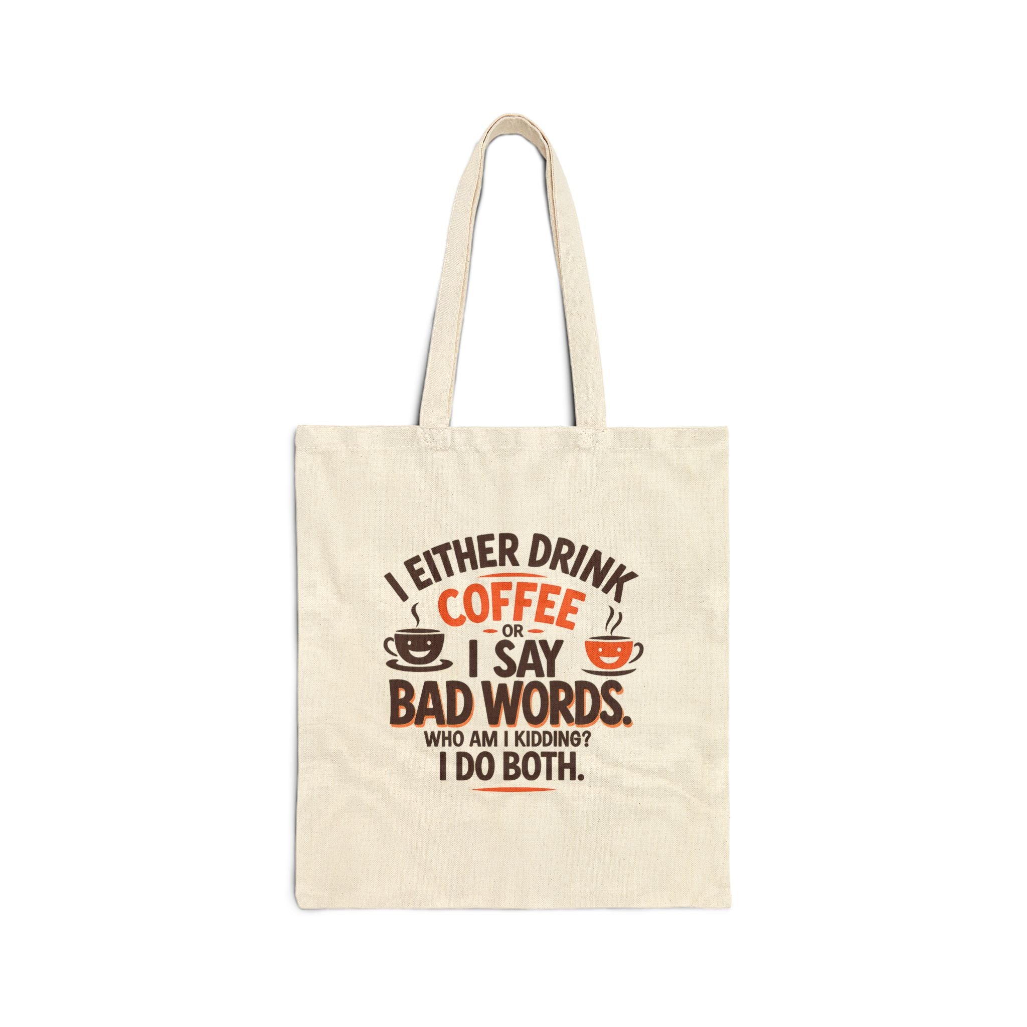 COFFEE OR BAD WORDS - Tote Bag, Humorous Gift for Coffee Lovers, Everyday Use, Eco-Friendly Shopping Bag, Perfect for Birthdays, Mother's Day