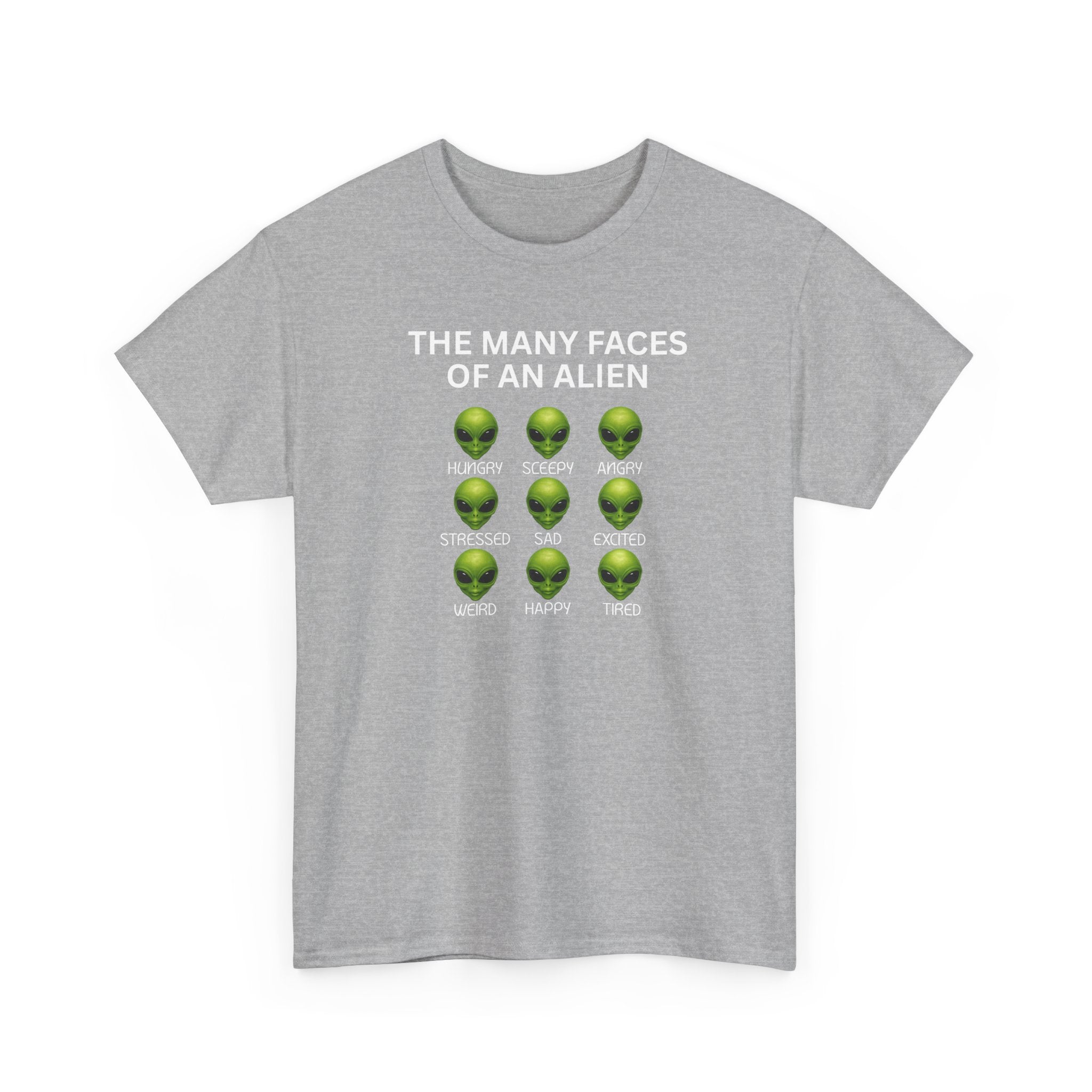 Unisex Alien Emotions Tee, Funny Graphic T-Shirt, Humor Gift for Nerds, Sci-Fi Apparel, Casual Wear for Fans