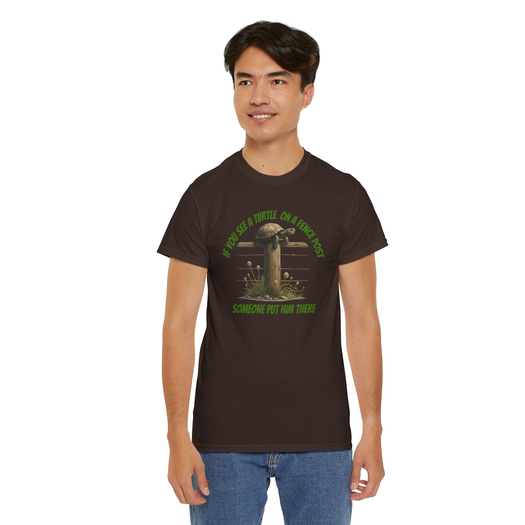 Whimsical Turtle Tee - Funny Animal T-Shirt, Gift for Nature Lovers, Deep Thoughts, Unique Casual Wear