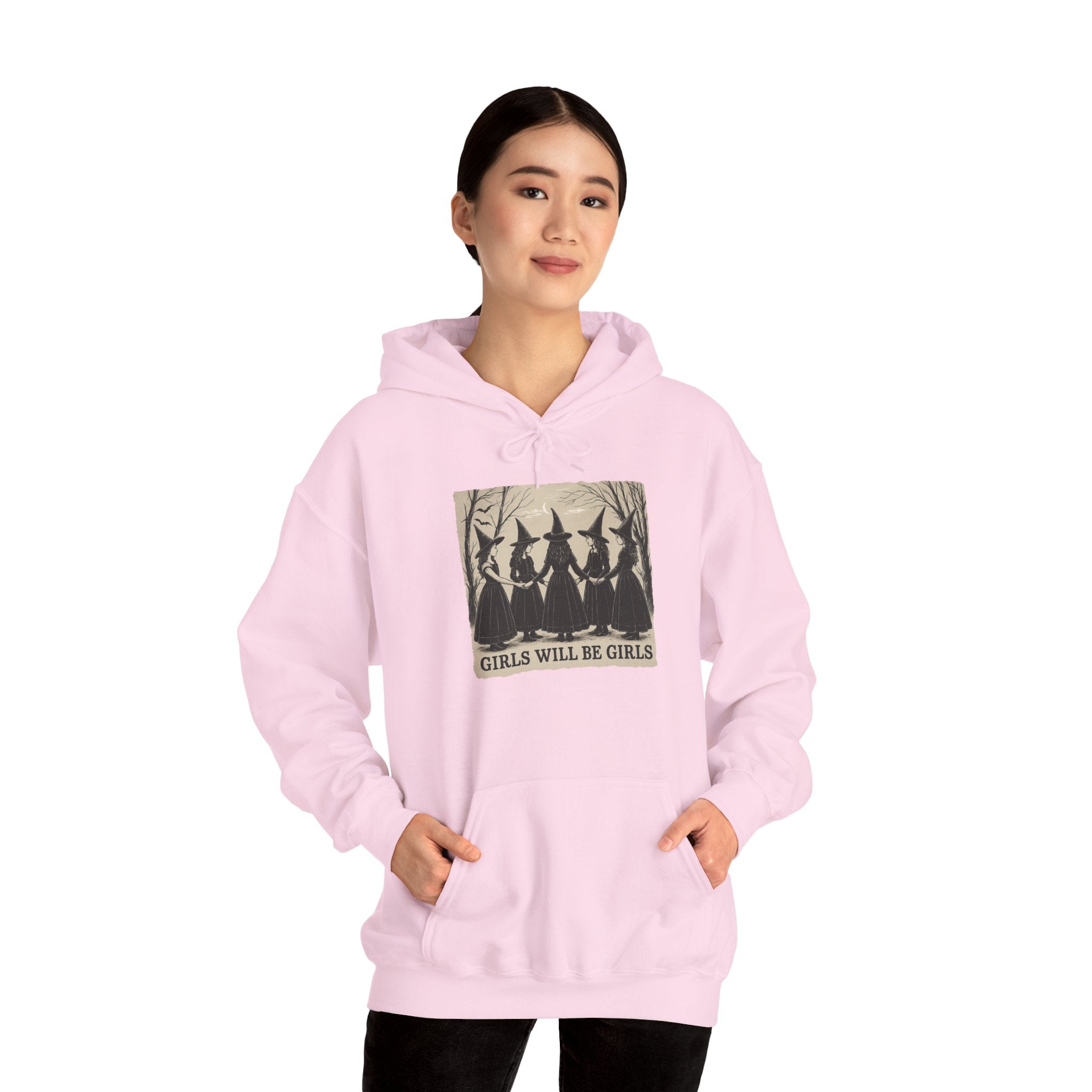Spooky Witch Sisters Hoodie - Cozy Unisex Sweatshirt, Halloween Apparel, Witchy Gift, Fall Fashion, Girls Night Out