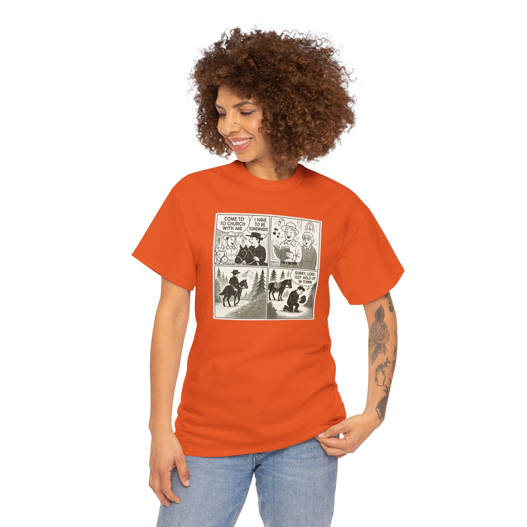 Vintage Comic Graphic Unisex Heavy Cotton Tee, Funny Graphic T-Shirt, Casual Wear, Gift for Her, Gift for Him, Unique Cartoon Shirt