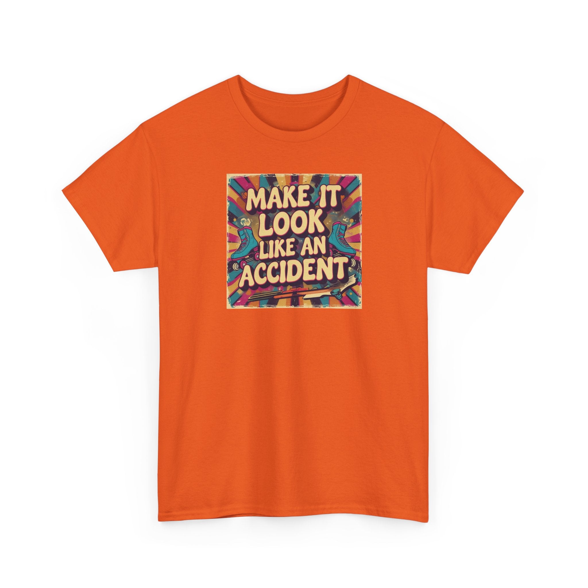 Playful Unisex Heavy Cotton Tee: Make It Look Like An Accident, Casual Wear, Gift for Friends, Fun Statement Shirt, Everyday Comfort