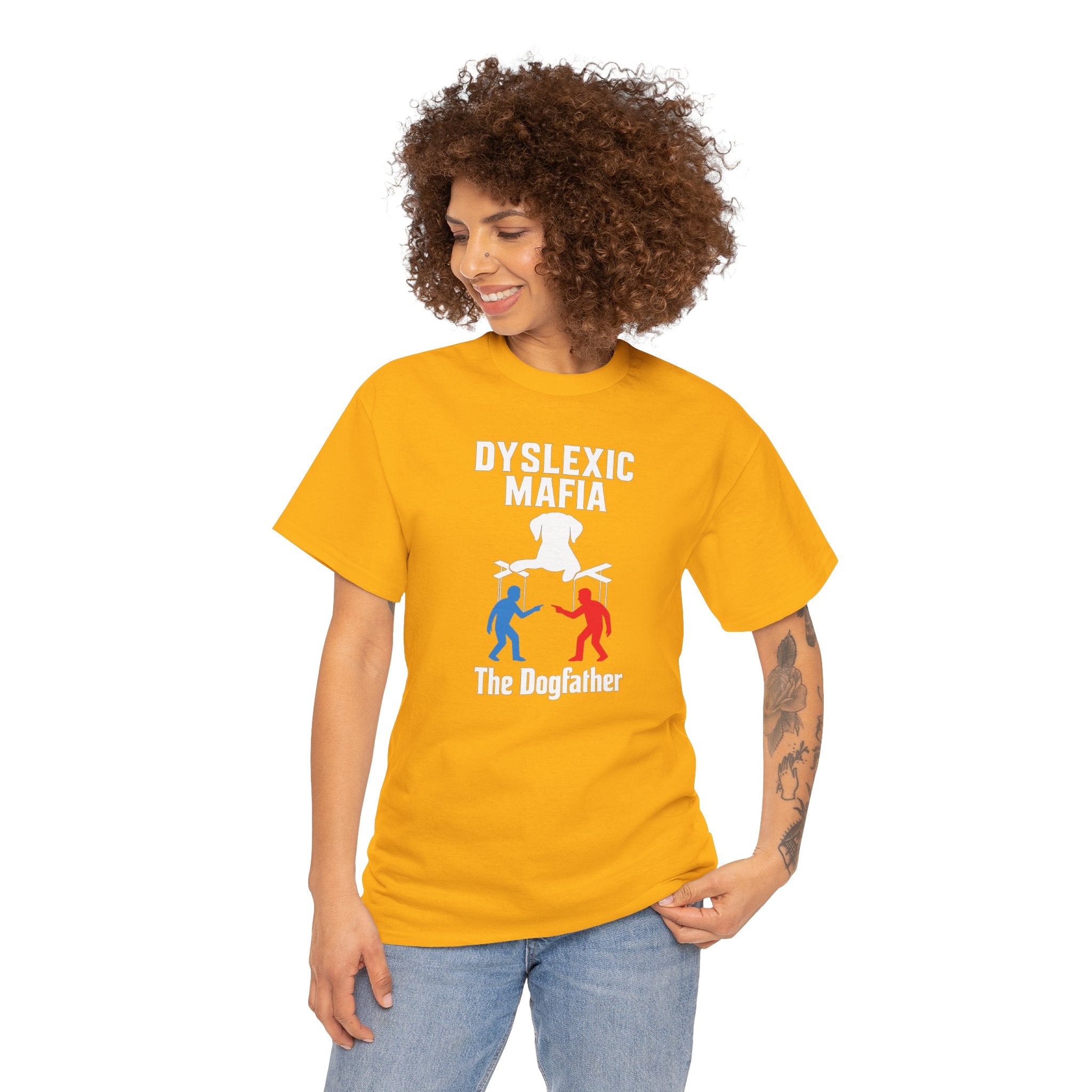 Funny Mafia Unisex Tee, Cool Graphic T-Shirt, Funny Gift for Dyslexics, Humor Tee, Casual Wear, Unique Statement Shirt
