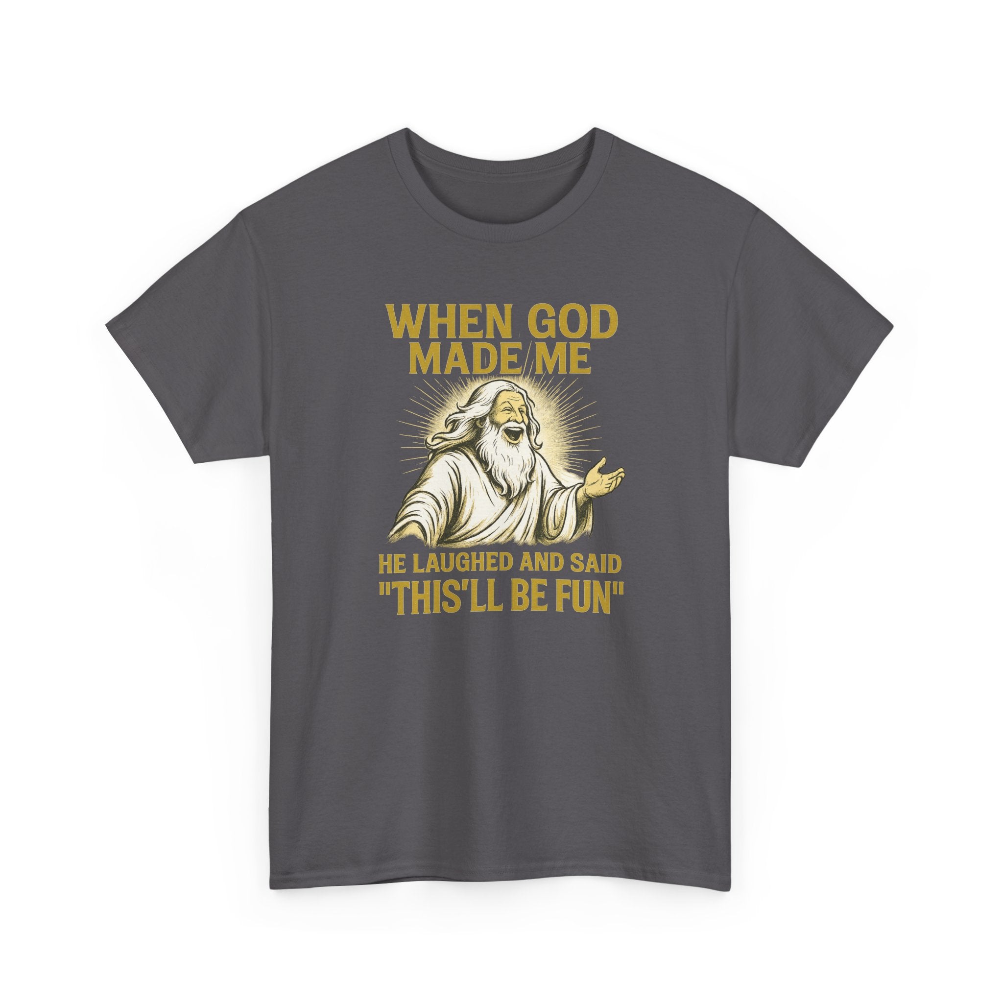 God Made Me / Rebel Tee, Unisex Cotton Shirt, Funny Religious Gift, Casual Wear, Spiritual Quote Tee