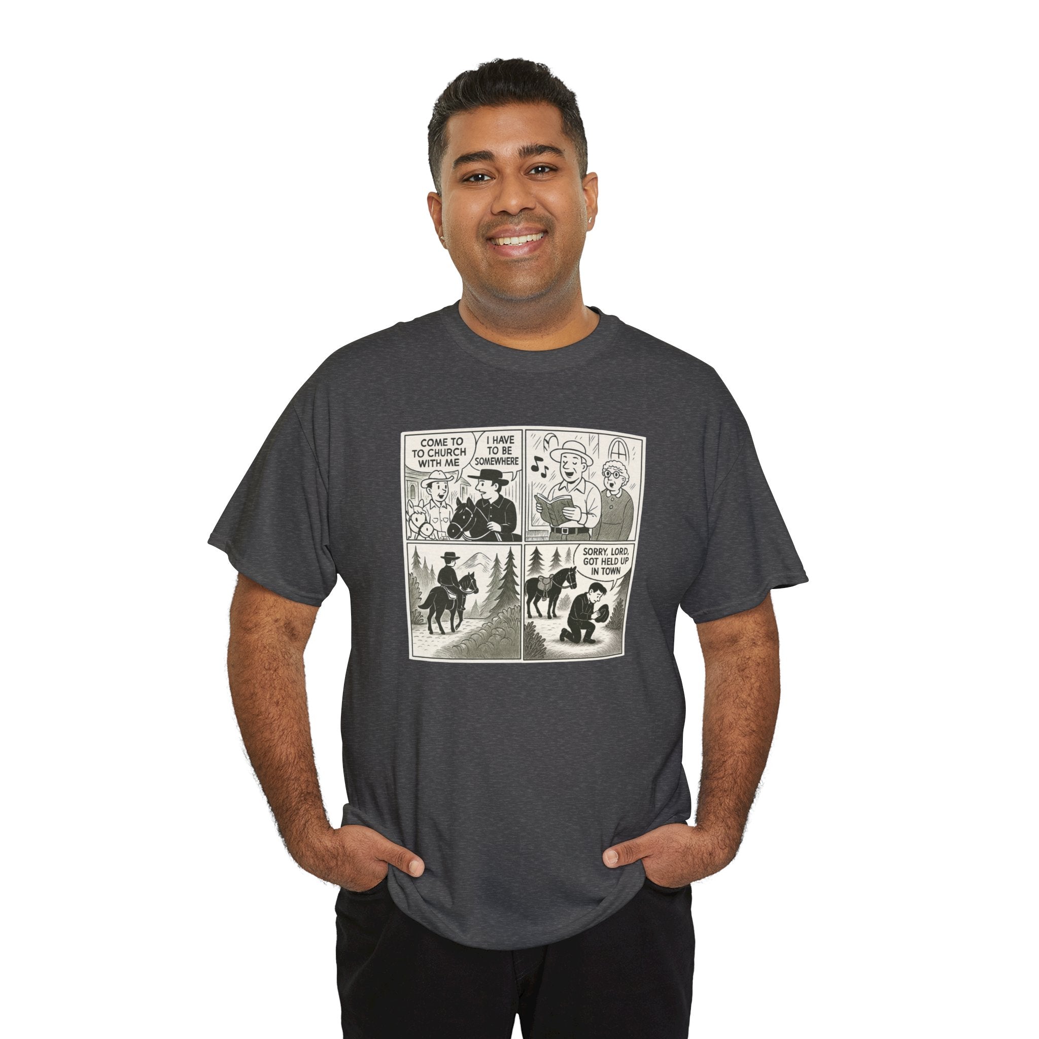 Vintage Comic Graphic Unisex Heavy Cotton Tee, Funny Graphic T-Shirt, Casual Wear, Gift for Her, Gift for Him, Unique Cartoon Shirt