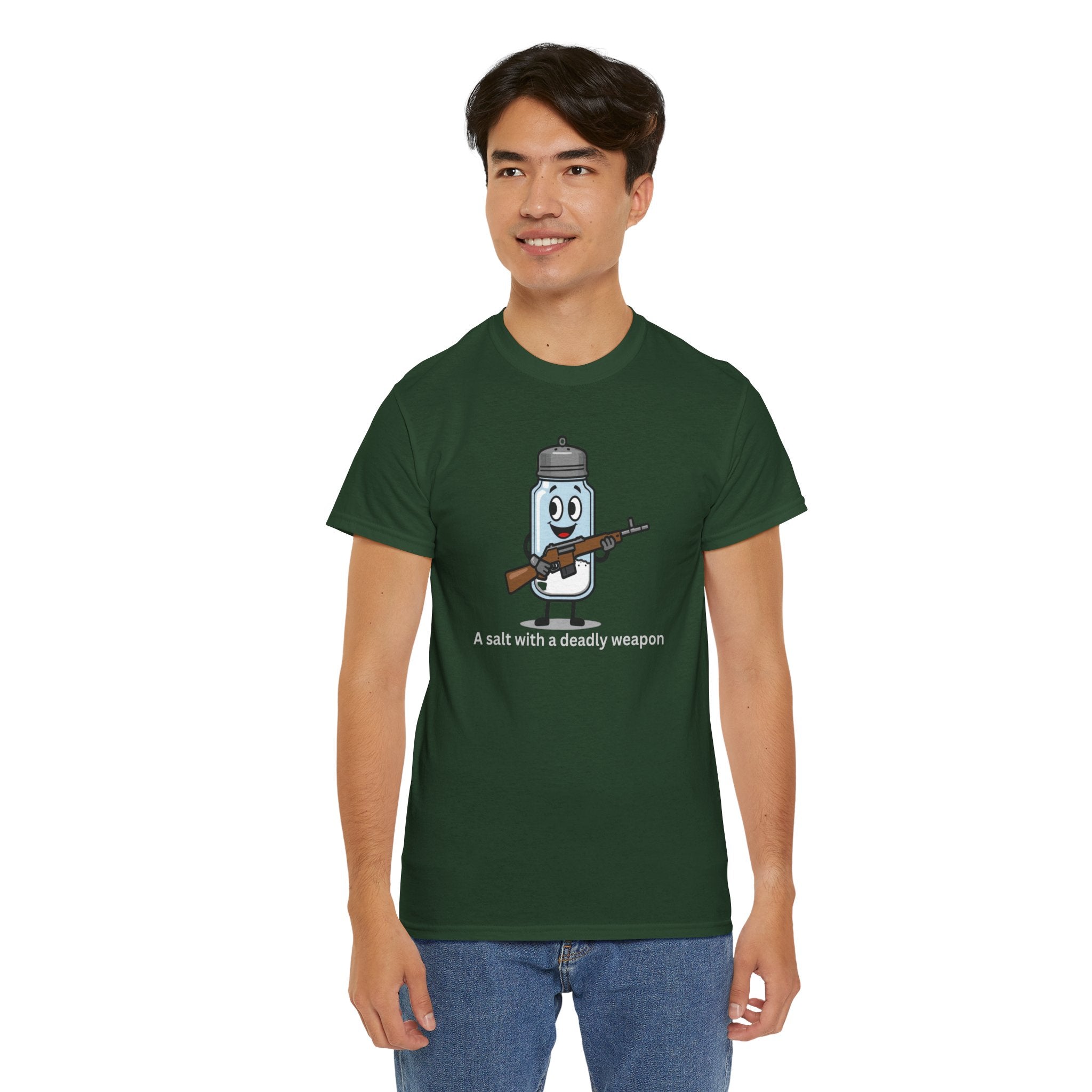 Graphic Tee - Salt Shaker with a Deadly Weapon - Funny Casual Humor Shirt