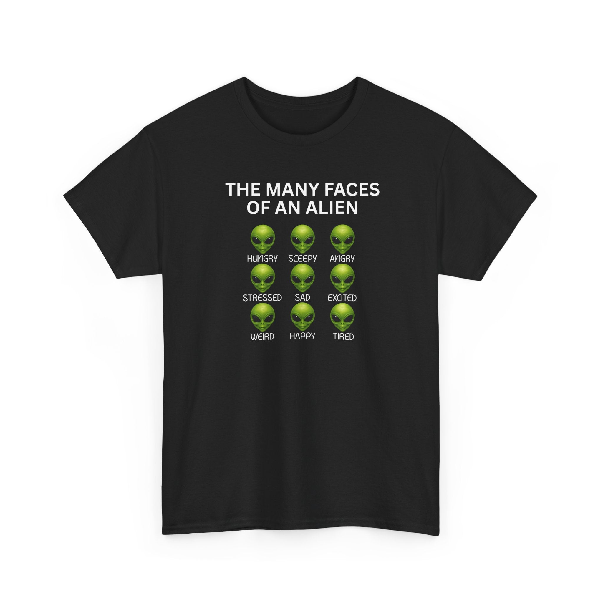 Unisex Alien Emotions Tee, Funny Graphic T-Shirt, Humor Gift for Nerds, Sci-Fi Apparel, Casual Wear for Fans