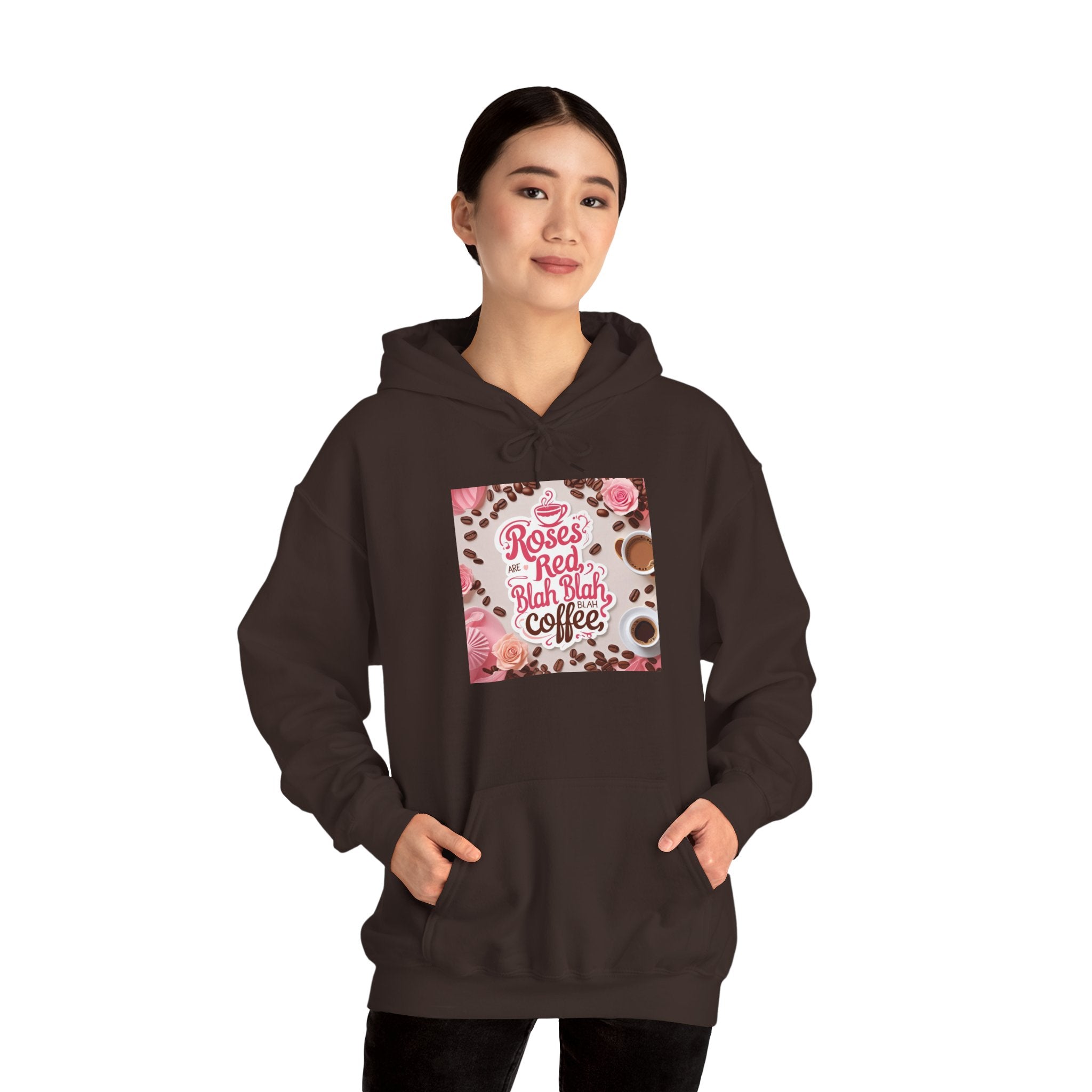 Roses are red...blah, blah blah, COFFEE! Vibrant Rich Coffee Hoodie, Perfect Gift for Coffee Enthusiasts, Ideal for Birthdays