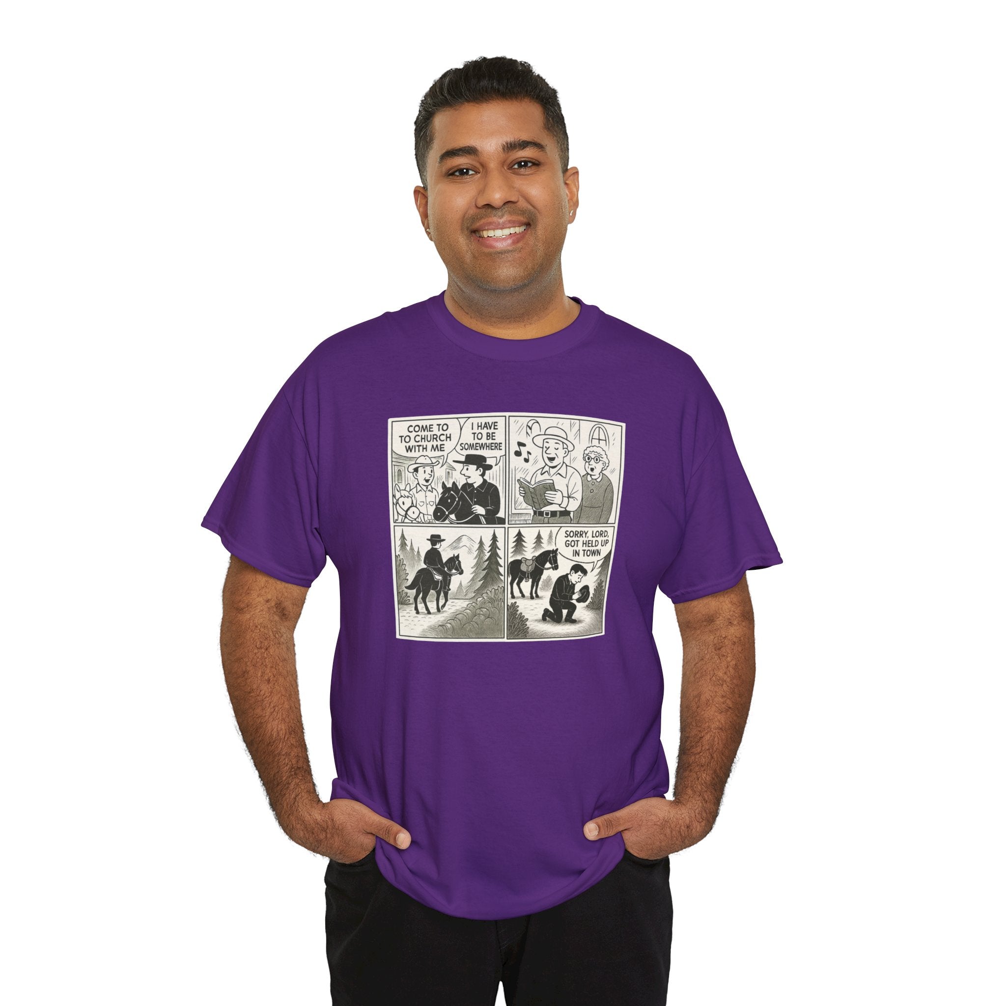 Vintage Comic Graphic Unisex Heavy Cotton Tee, Funny Graphic T-Shirt, Casual Wear, Gift for Her, Gift for Him, Unique Cartoon Shirt