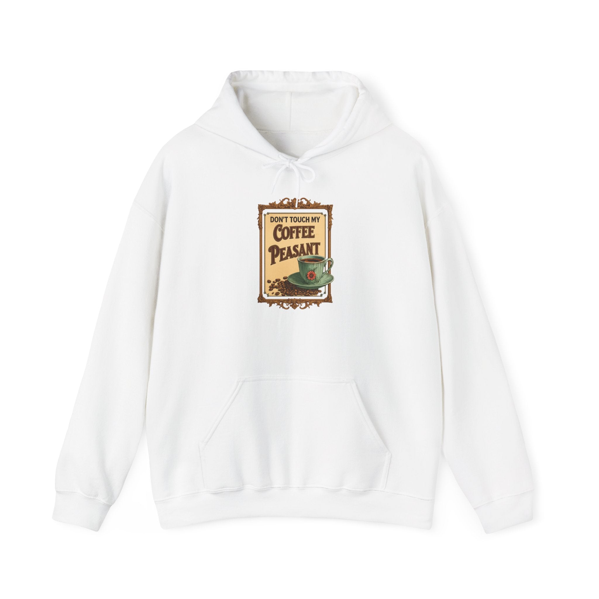 Funny - Don't Touch My Coffee Peasant Hoodie - Comfortable Unisex Sweatshirt for Coffee Lovers,  College Students, Casual Wear, Cafe Style,