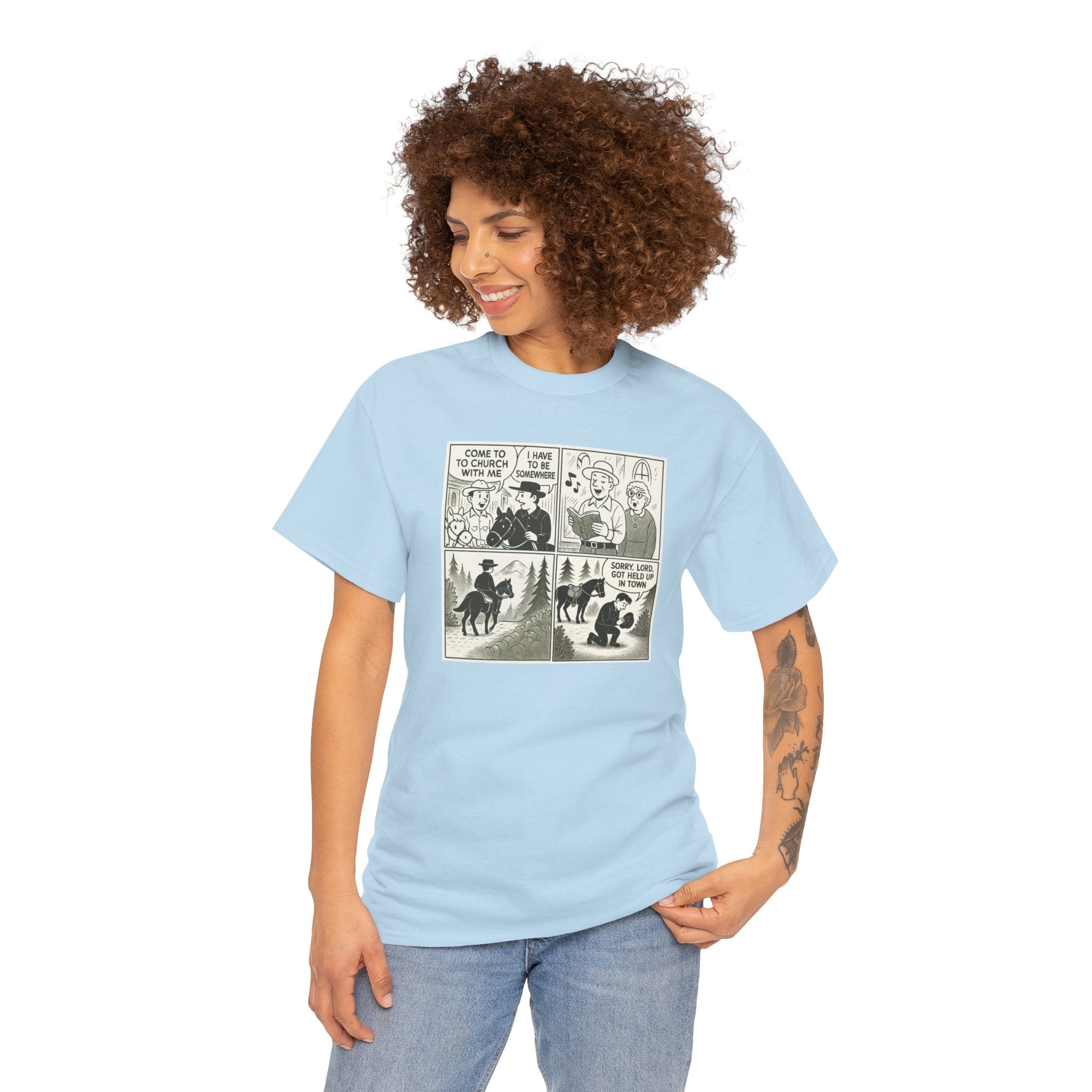 Vintage Comic Graphic Unisex Heavy Cotton Tee, Funny Graphic T-Shirt, Casual Wear, Gift for Her, Gift for Him, Unique Cartoon Shirt