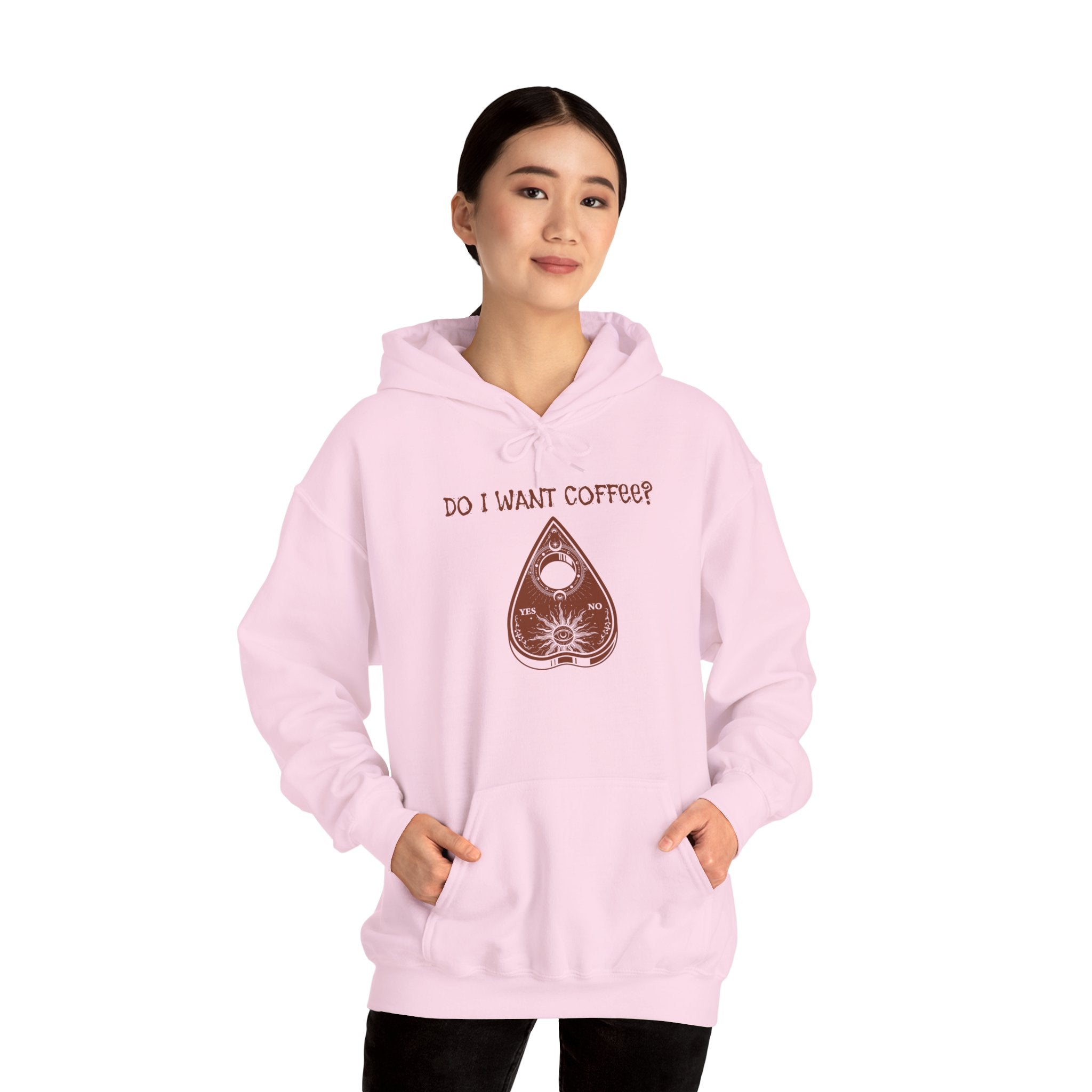 Coffee Lovers Ouija Planchette Hoodie | Cute Graphic Sweatshirt for Relaxed Days, Gifts for Friends, Cozy Apparel, Everyday Wear