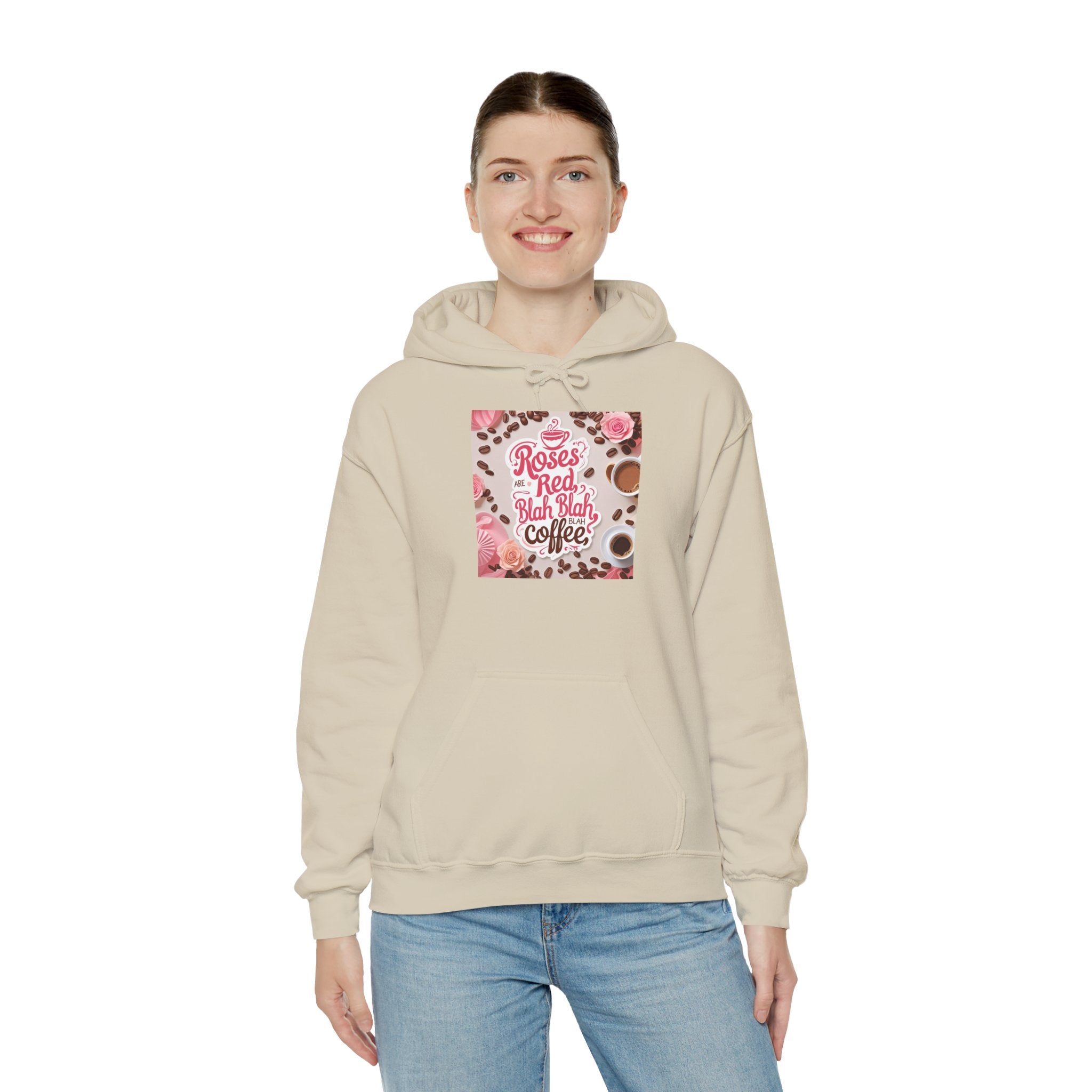 Roses are red...blah, blah blah, COFFEE! Vibrant Rich Coffee Hoodie, Perfect Gift for Coffee Enthusiasts, Ideal for Birthdays