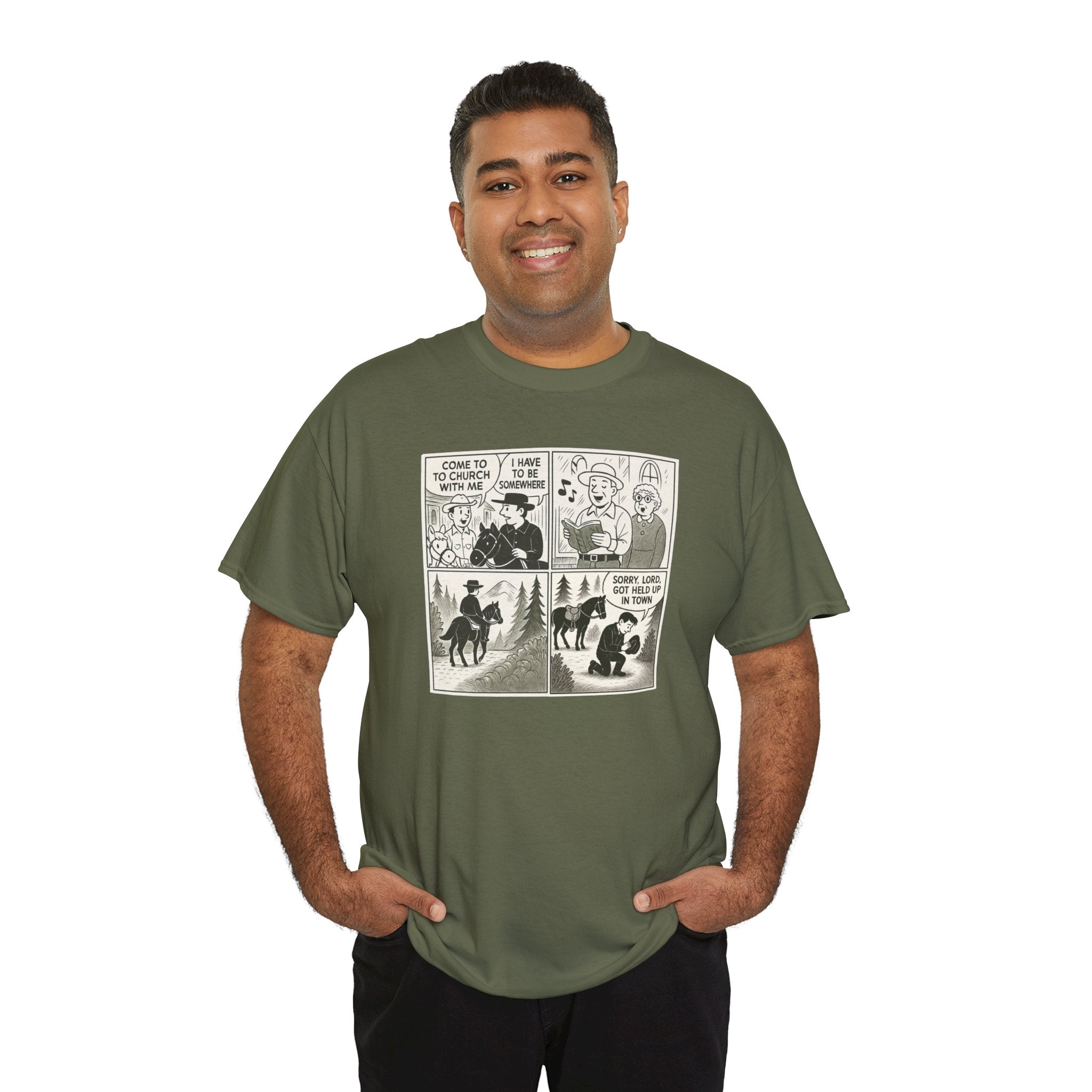 Vintage Comic Graphic Unisex Heavy Cotton Tee, Funny Graphic T-Shirt, Casual Wear, Gift for Her, Gift for Him, Unique Cartoon Shirt